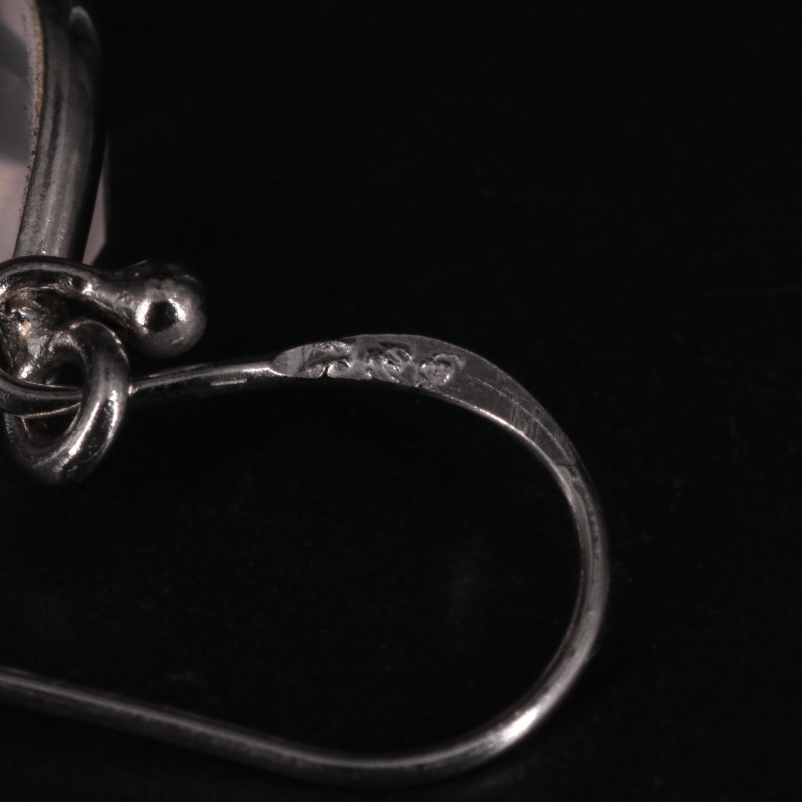 Sterling Silver Gemstone Drop Earrings