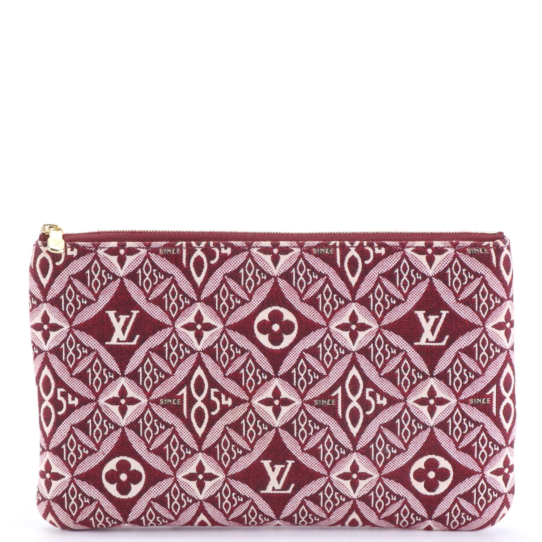Louis Vuitton Neverfull MM Pochette in Bordeaux Monogram Jacquard 1854