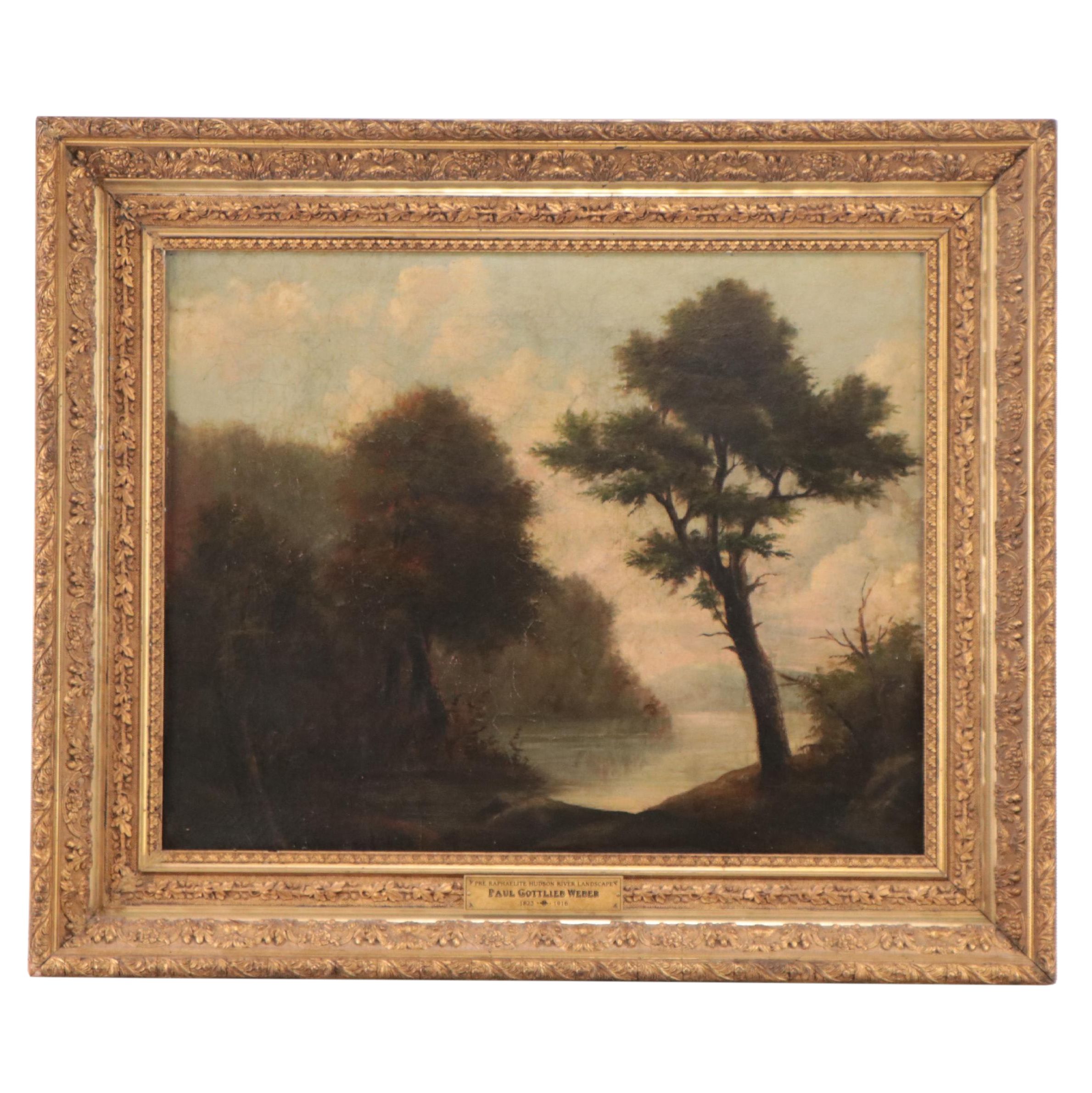 Hudson River School Landscape Oil Painting