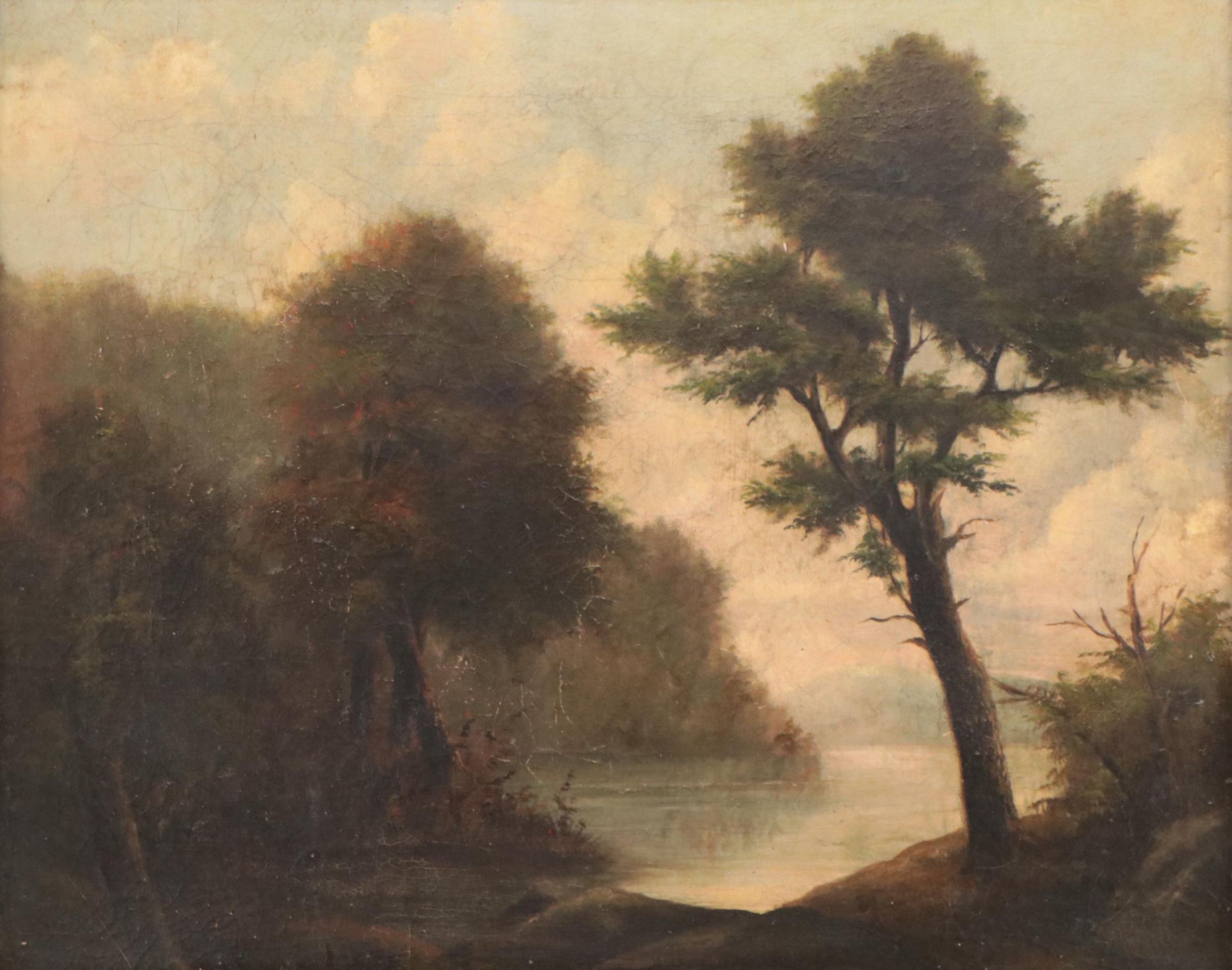 Hudson River School Landscape Oil Painting