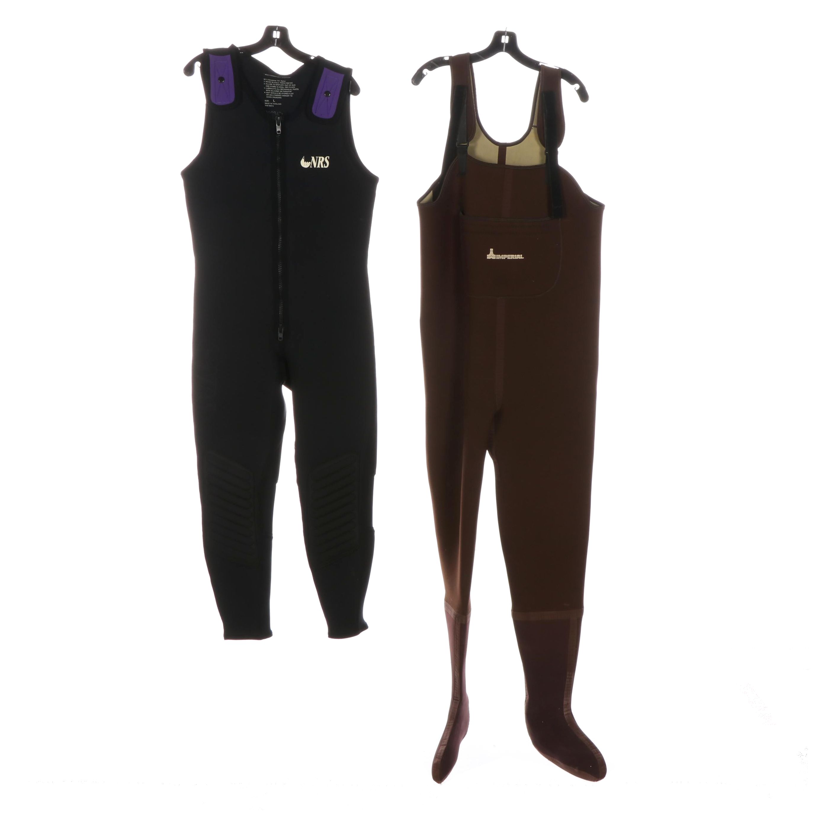 Men's NRS Farmer Bill Neoprene Wetsuit and Imperial Neoprene Chest Waders