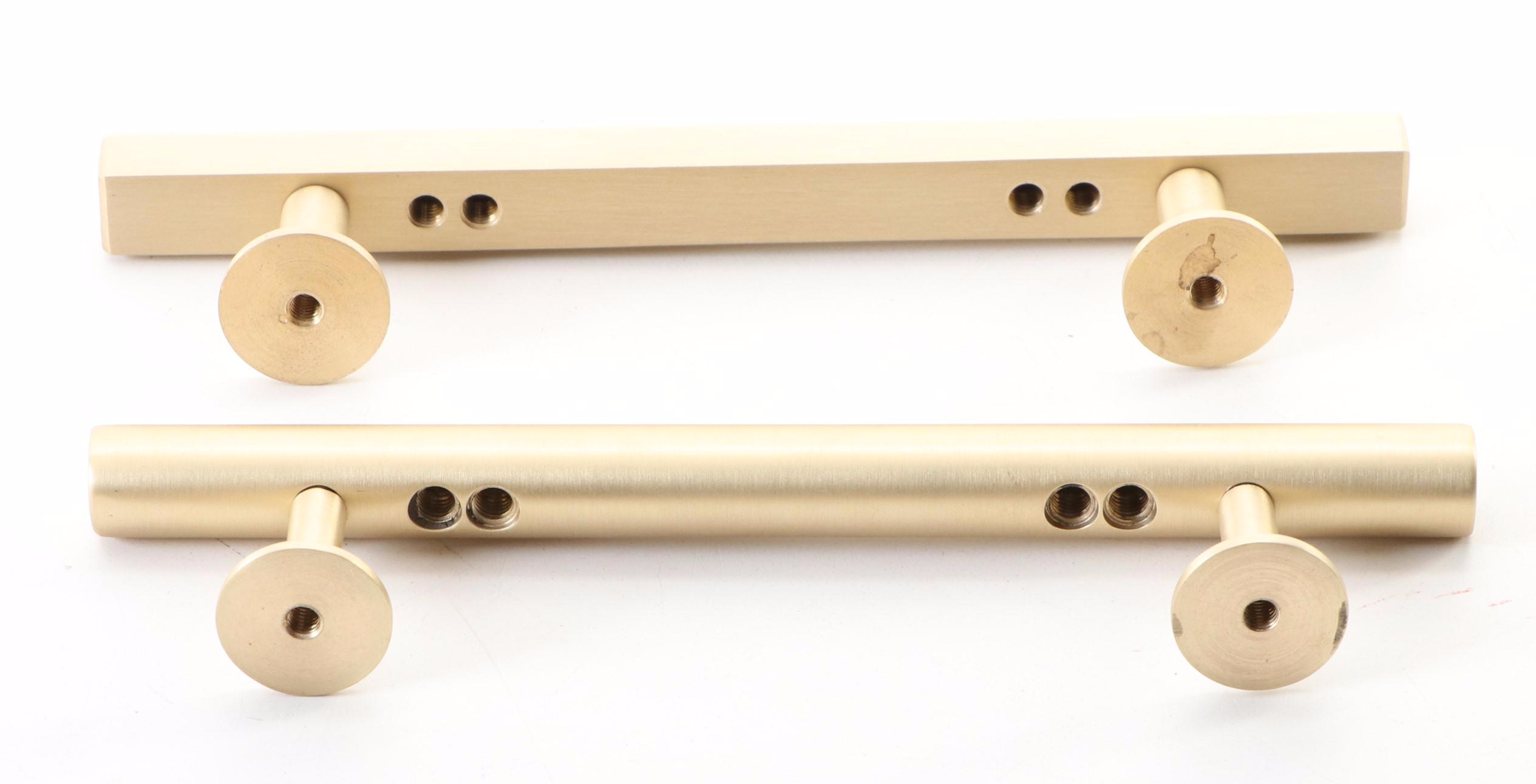 Satin Brass Finish Adjustable Cabinet Pulls