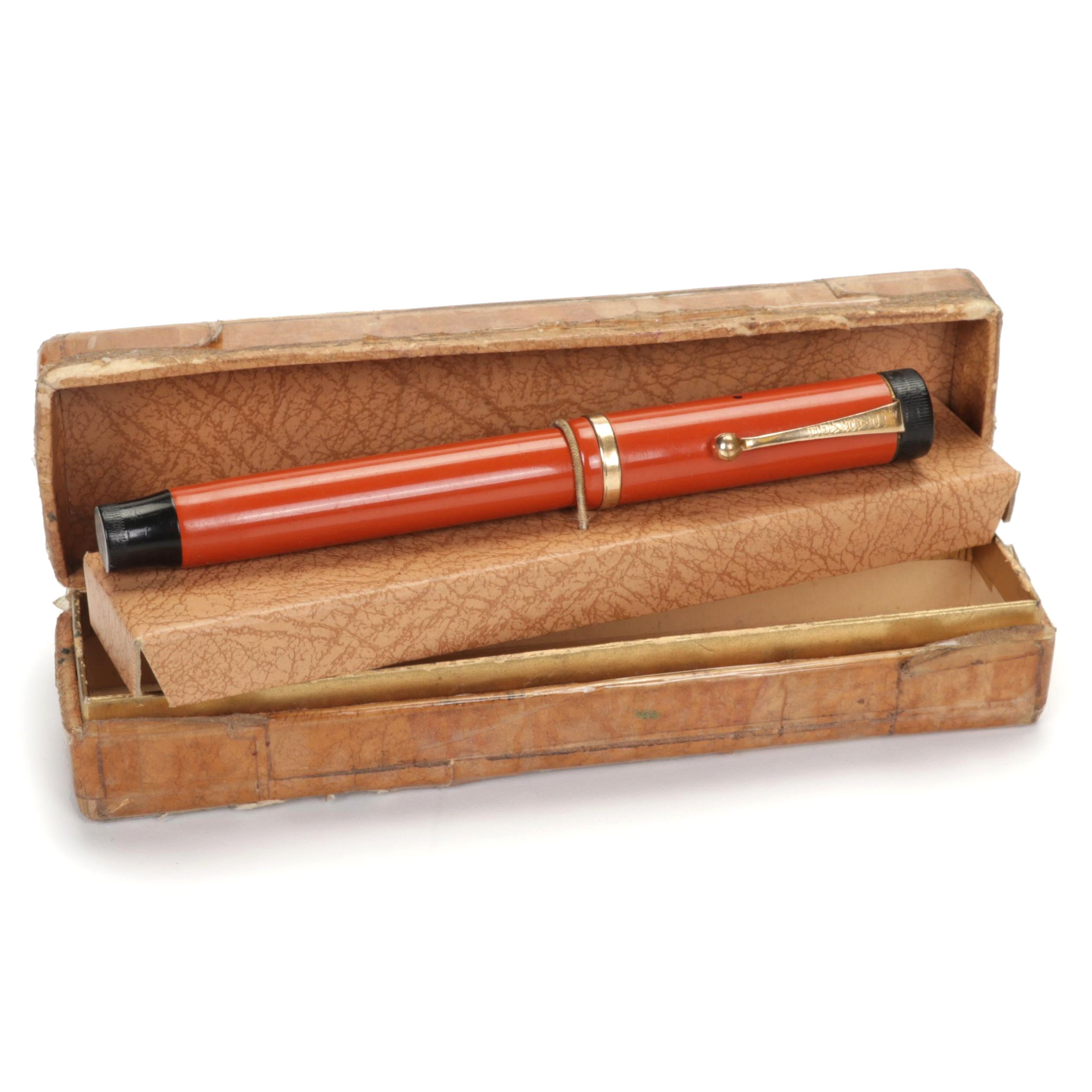 Parker Pen Co. Duofold Chinese Red Fountain Pen, 1925