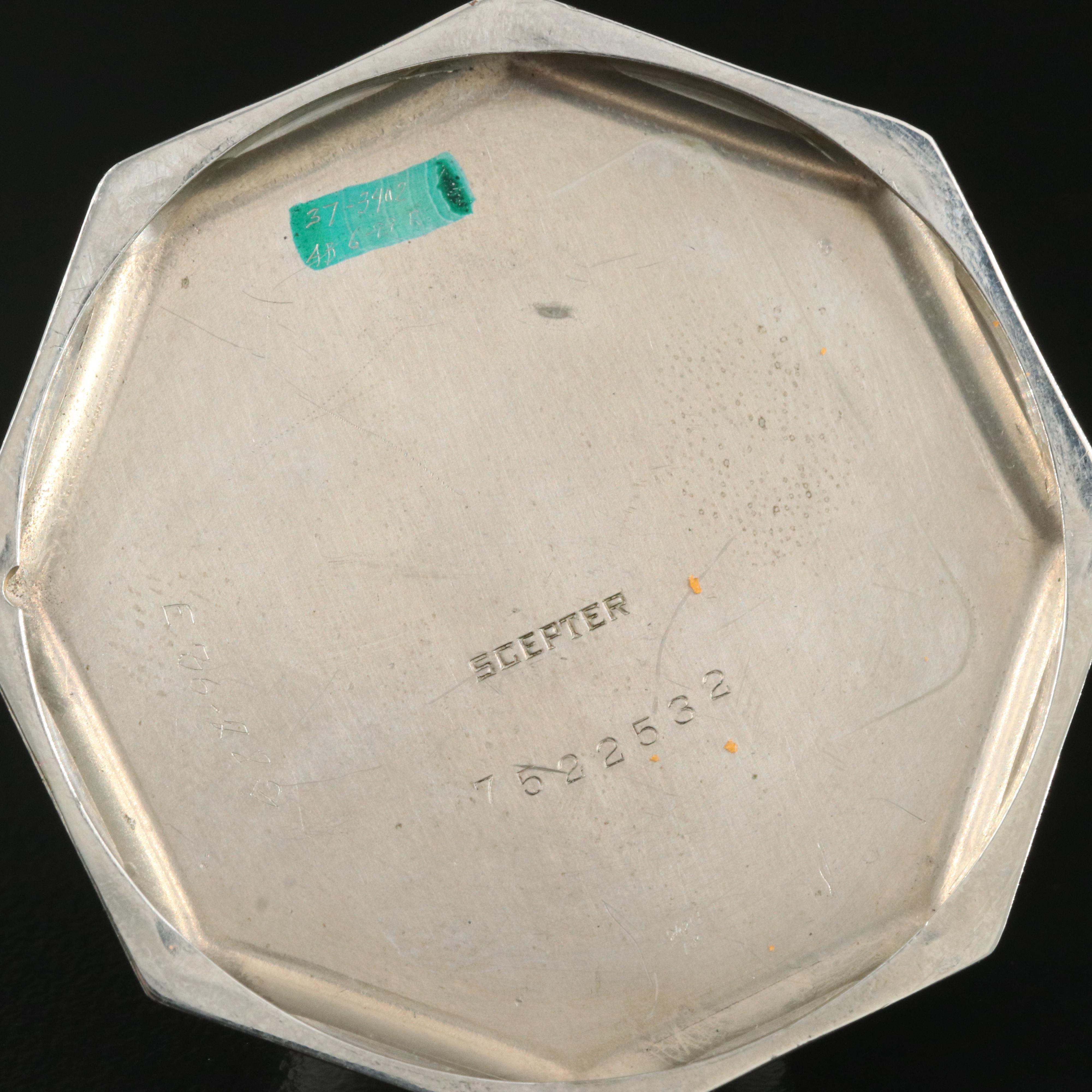 1921 Elgin Sidewinder Octagonal Pocket Watch and Chain