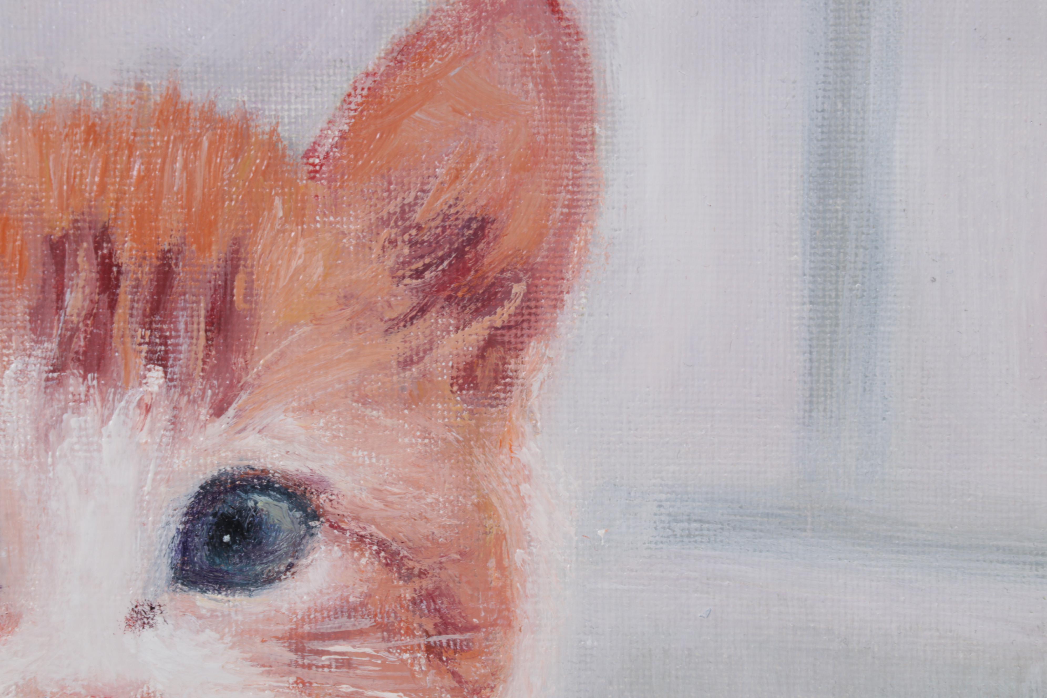 Sean Wu Portrait Oil Painting of Kitten, 2022