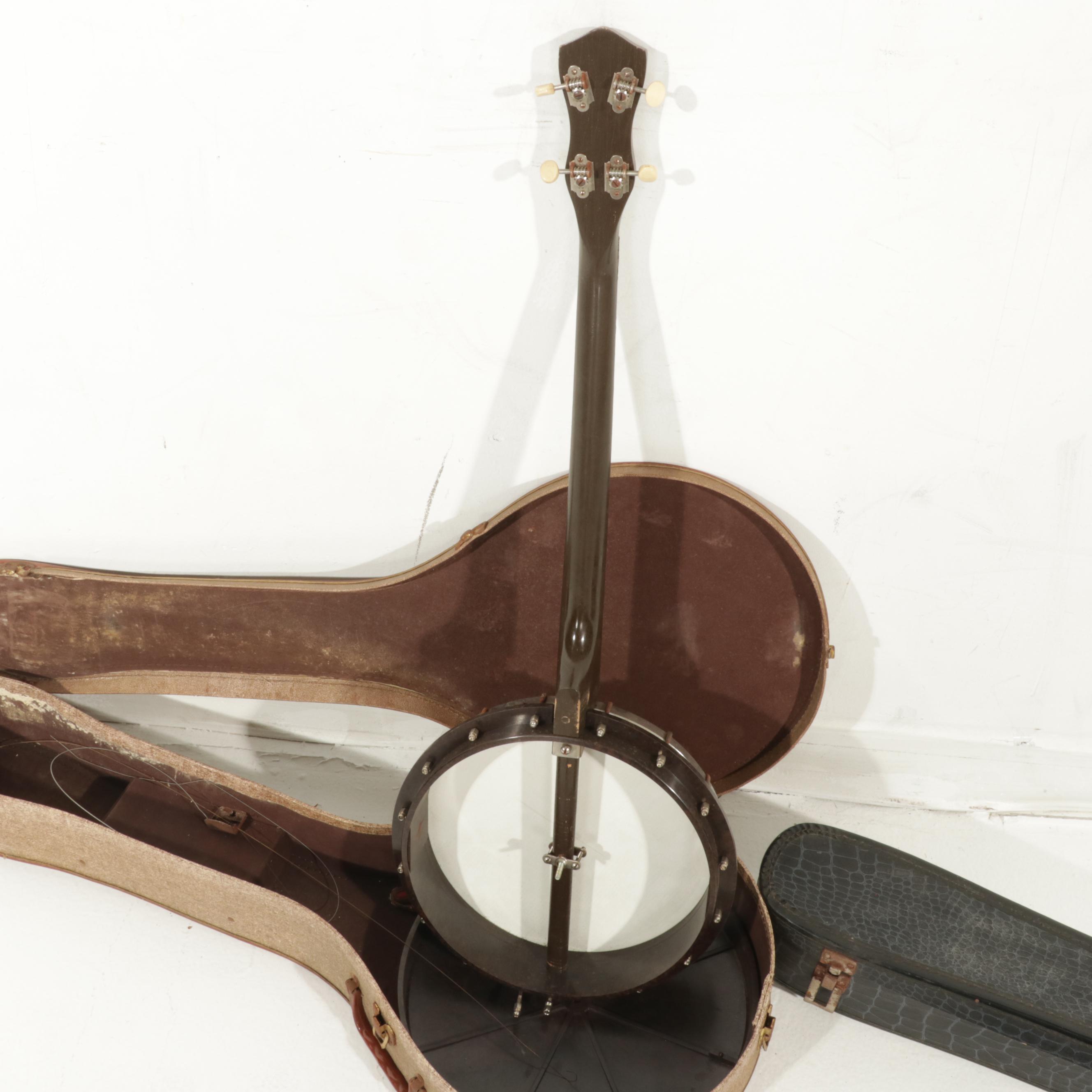 Kay Open-Back 5-String Banjo with Harmony Banjo, Late 20th Century