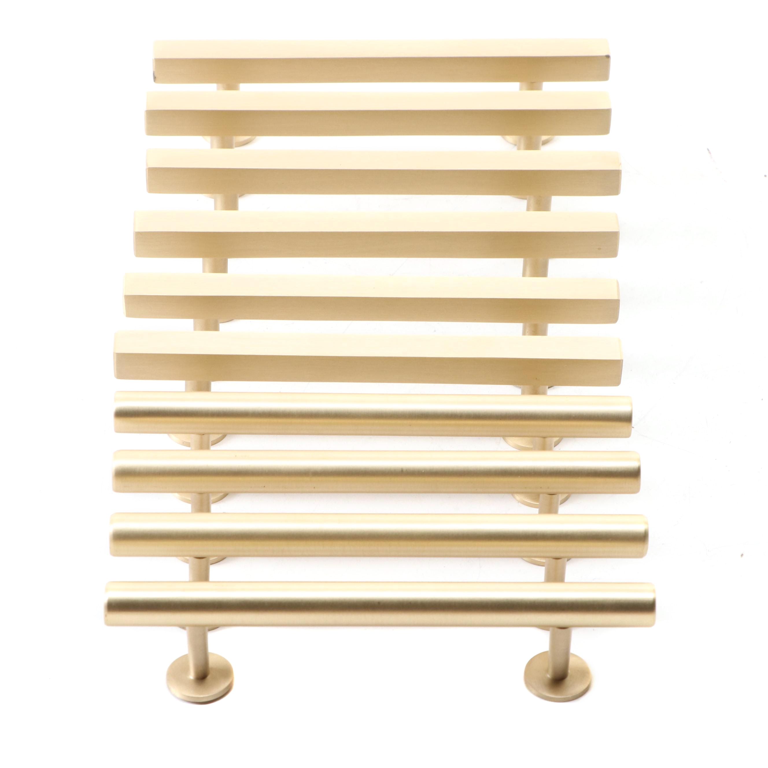 Satin Brass Finish Adjustable Cabinet Pulls