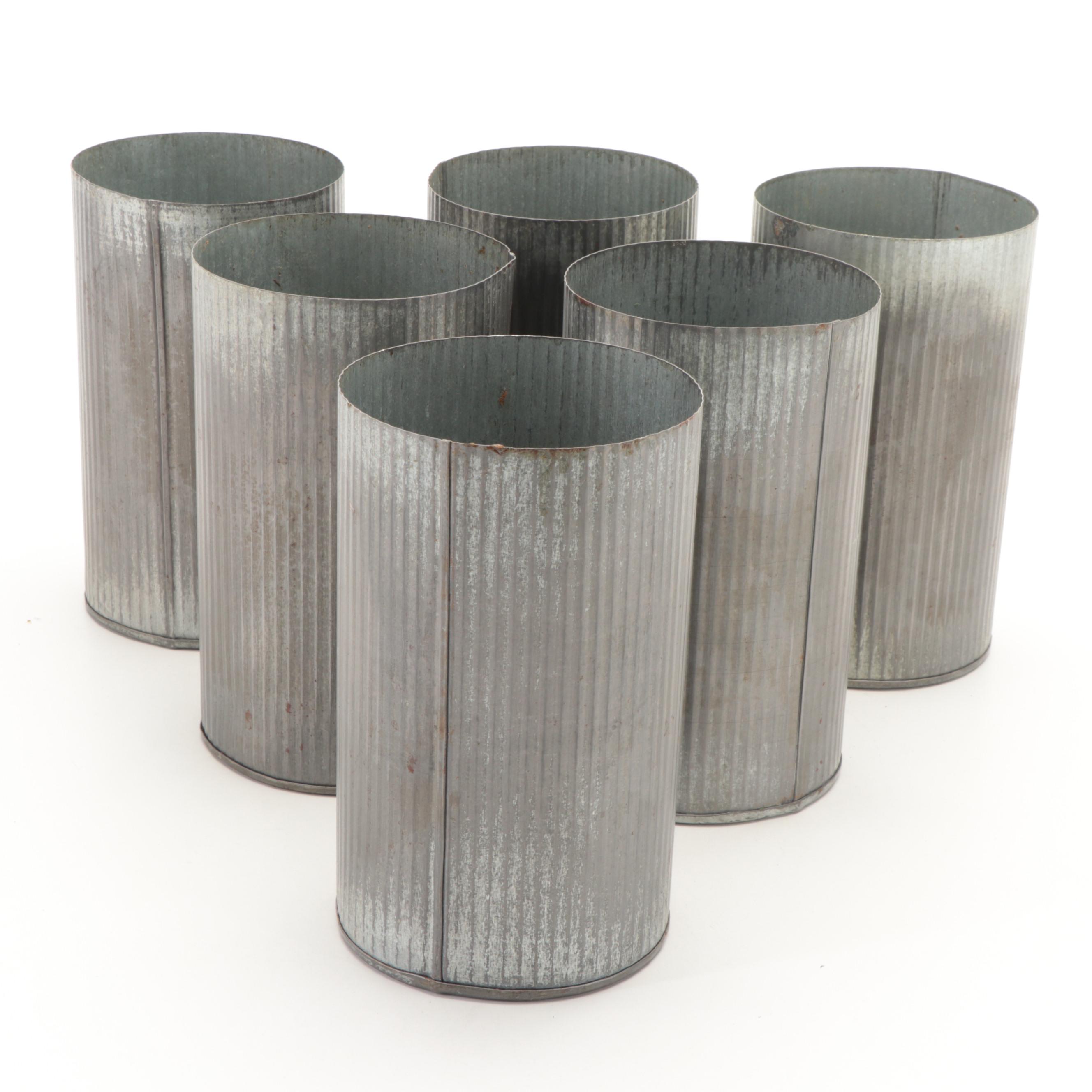 Galvanized Tin Vases and Planters