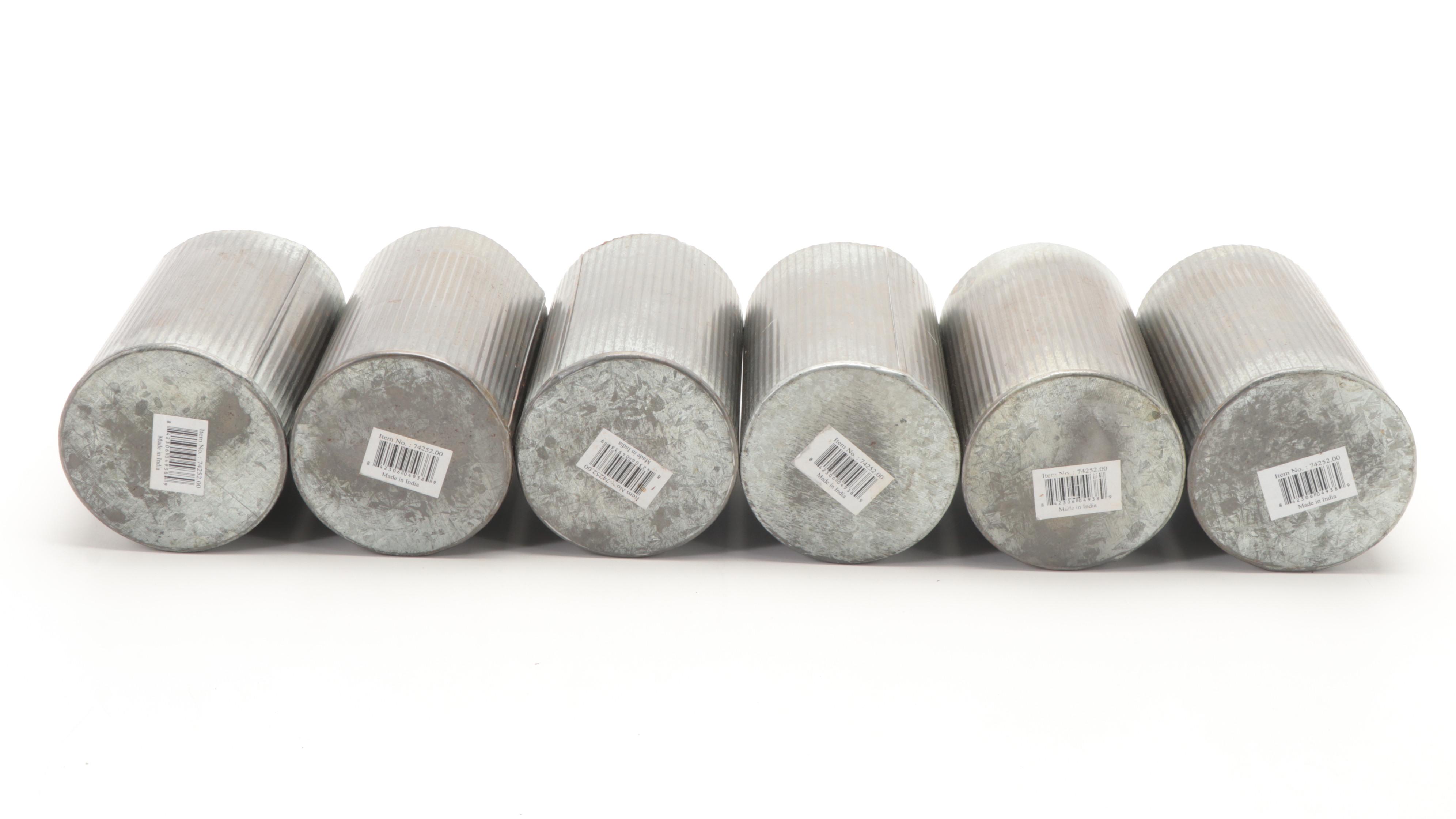 Galvanized Tin Vases and Planters