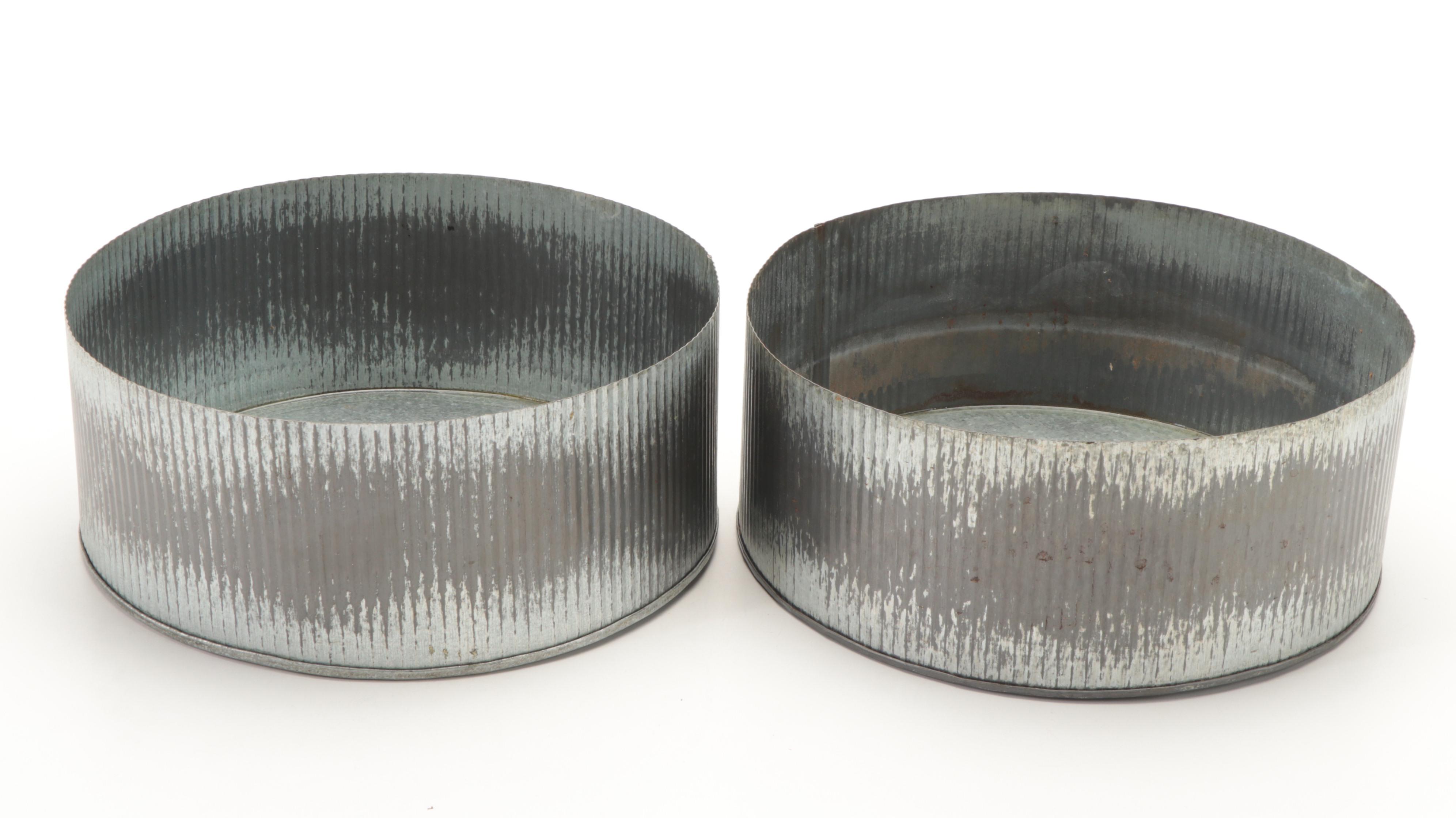 Galvanized Tin Vases and Planters