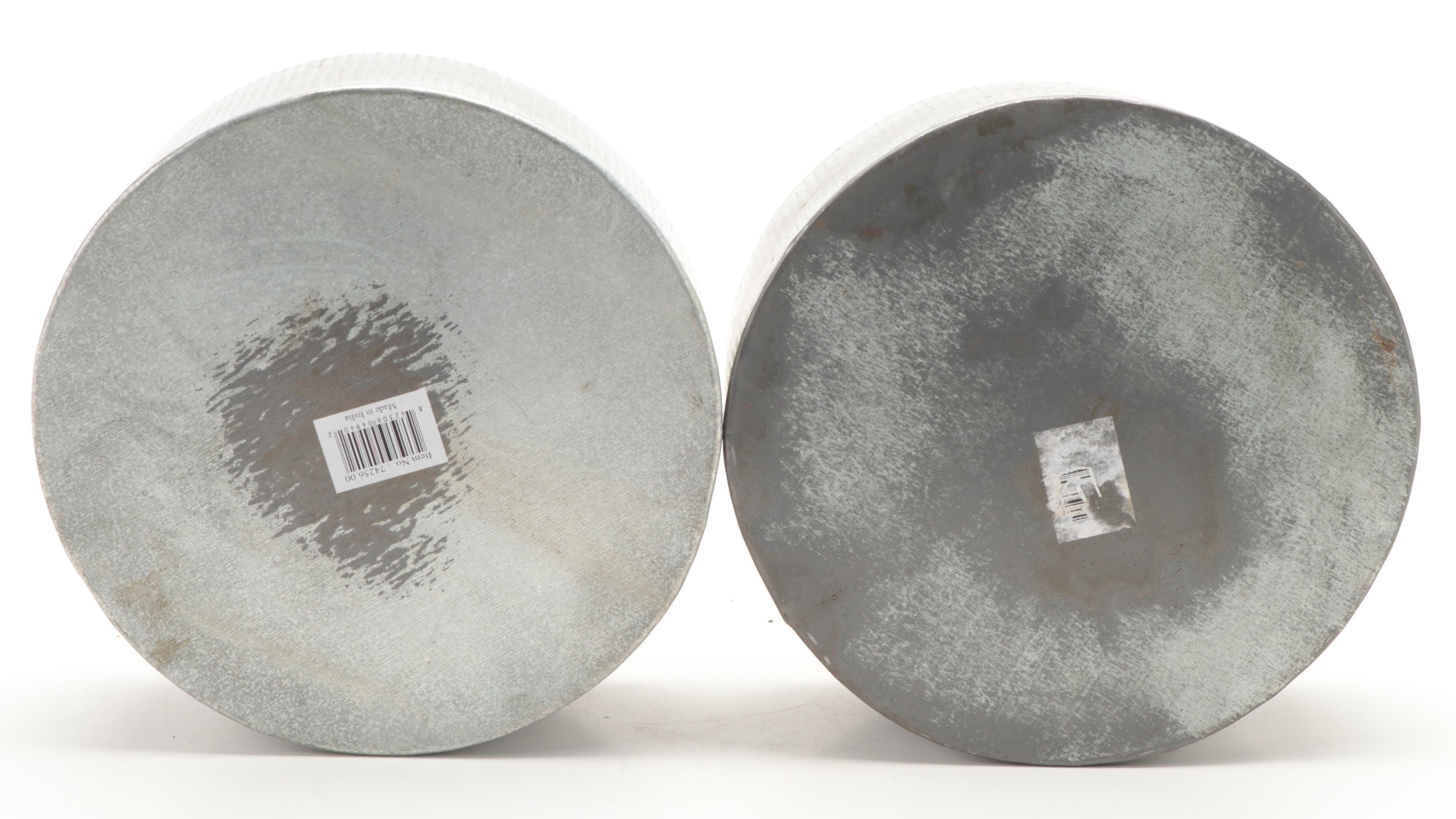 Galvanized Tin Vases and Planters