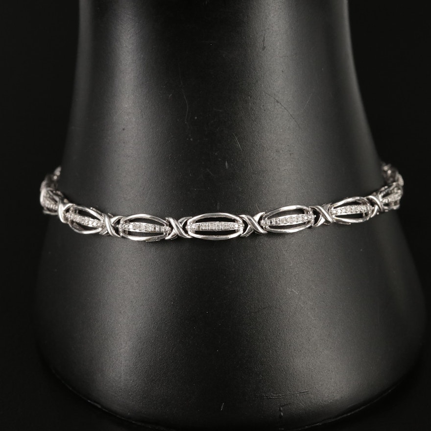 Sterling Diamond Bracelet