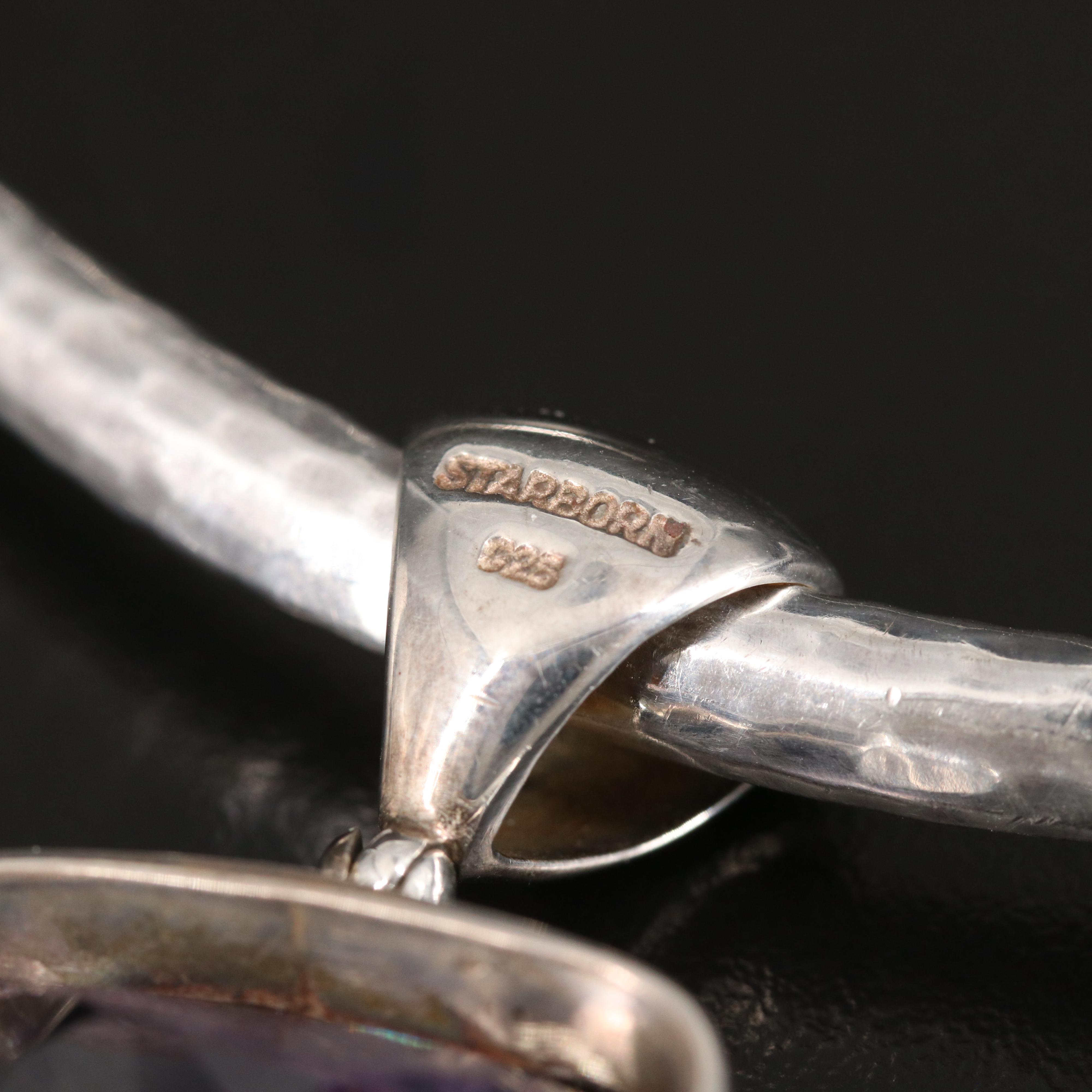 Starborn Sterling Amethyst, Druzy, Topaz and Pearl Bracelet and Choker