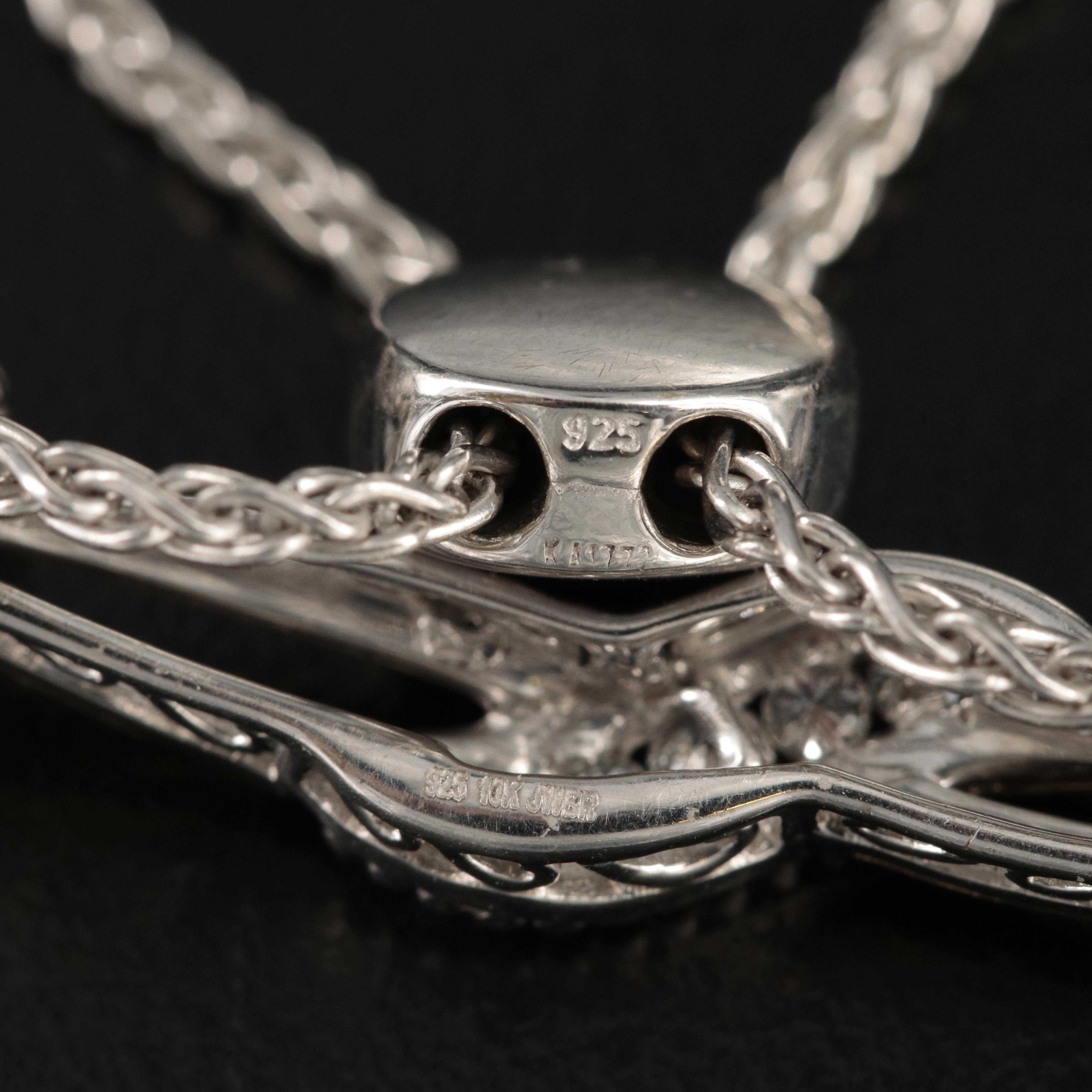 Sterling Diamond Bolo Bracelet with 10K Accent