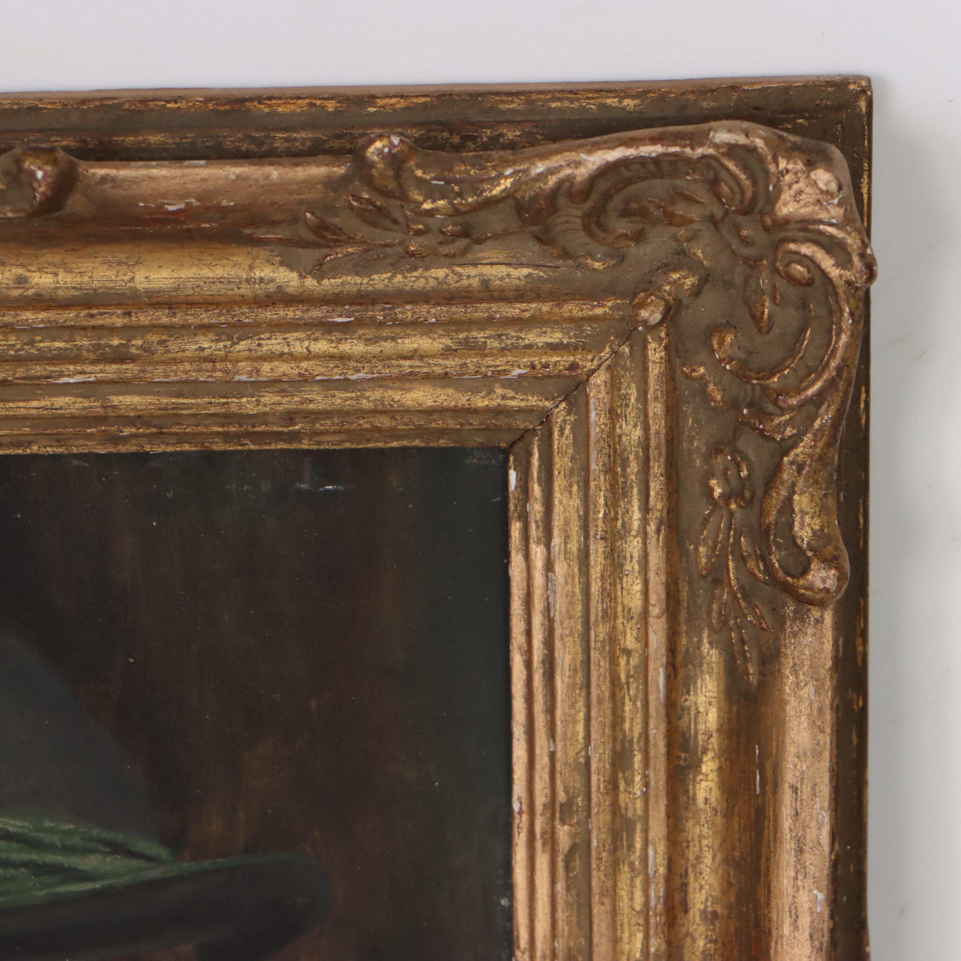 Fritz Müller Bavarian Portrait Oil Painting of Man Smoking Pipe