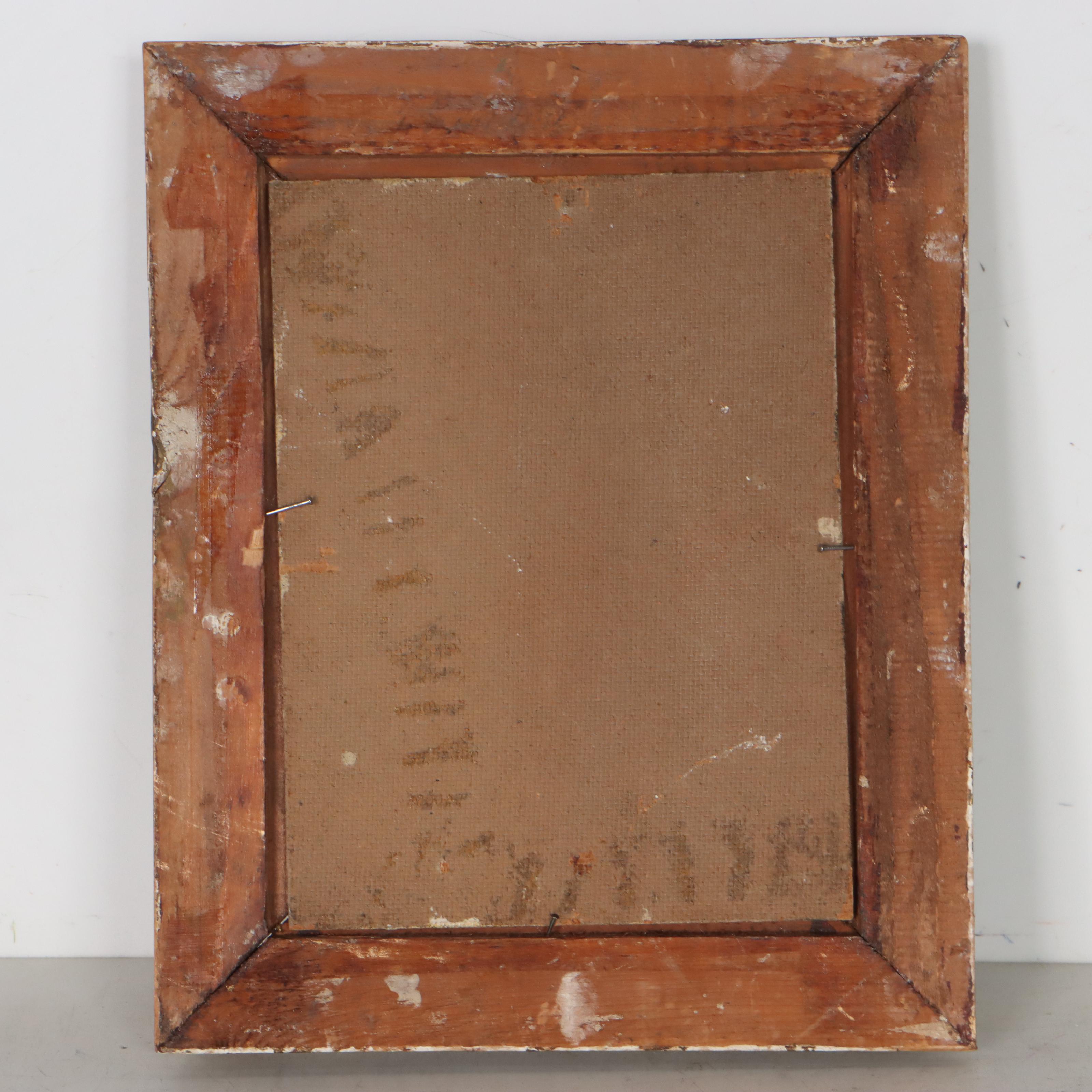 Fritz Müller Bavarian Portrait Oil Painting of Man Smoking Pipe