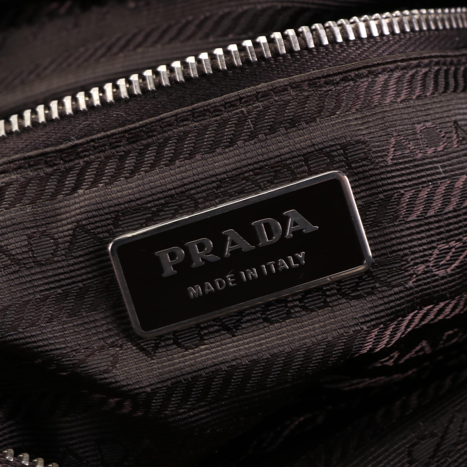 Prada Small Shoulder Bag in Tessuto Nylon and Leather