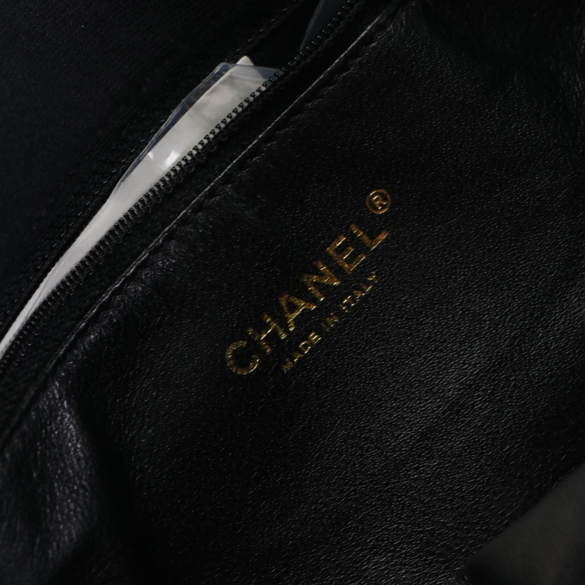 Chanel CC Flap Bag in Black Quilted Jersey Knit