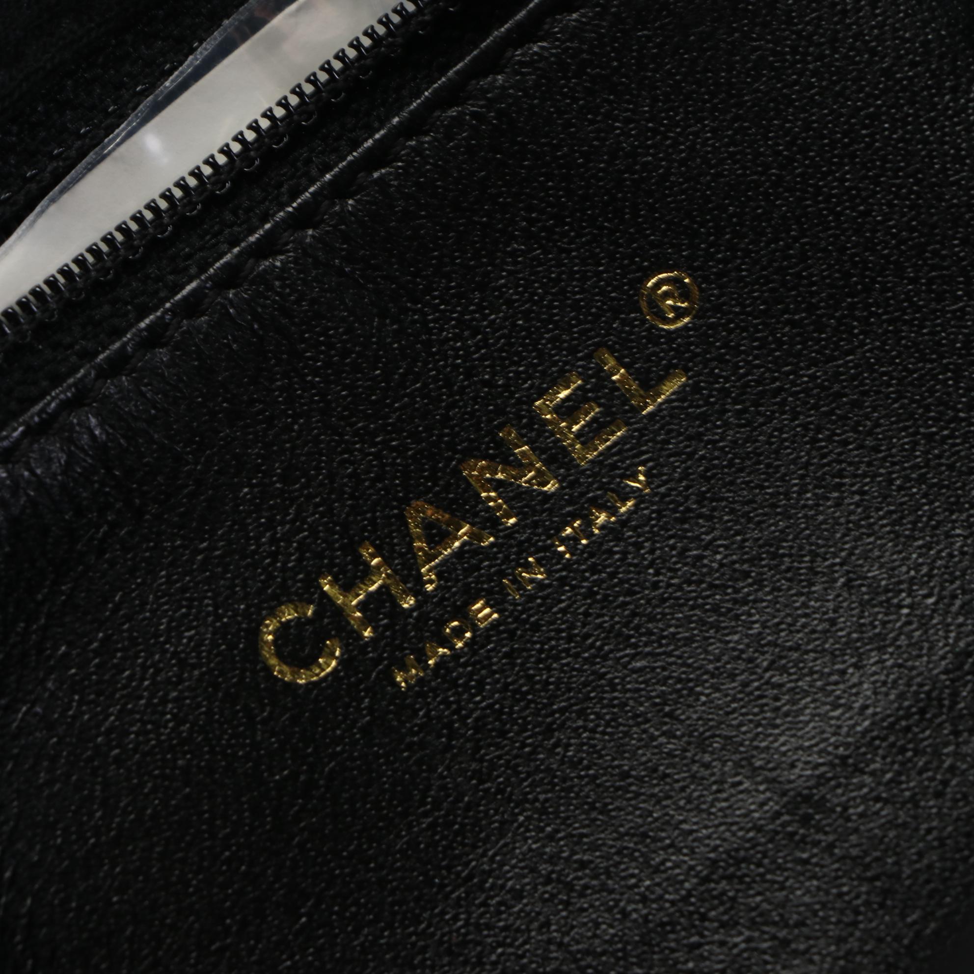 Chanel CC Flap Bag in Black Quilted Jersey Knit