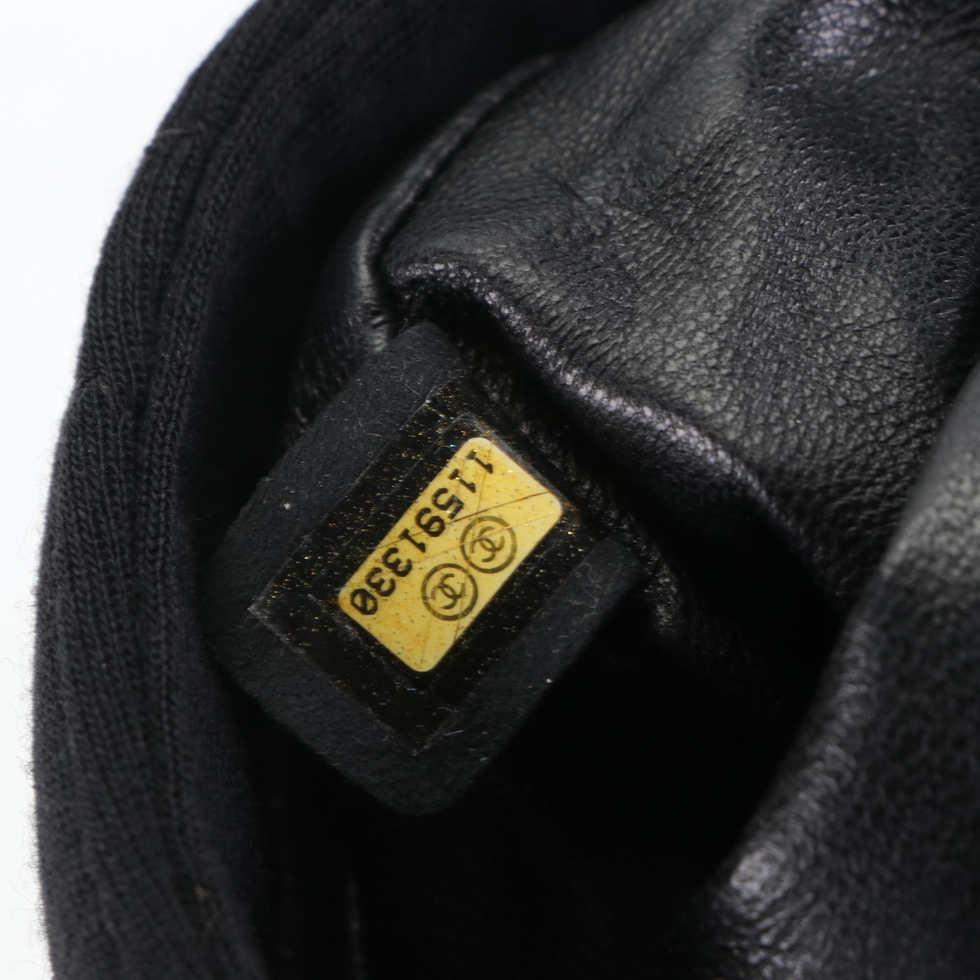 Chanel CC Flap Bag in Black Quilted Jersey Knit