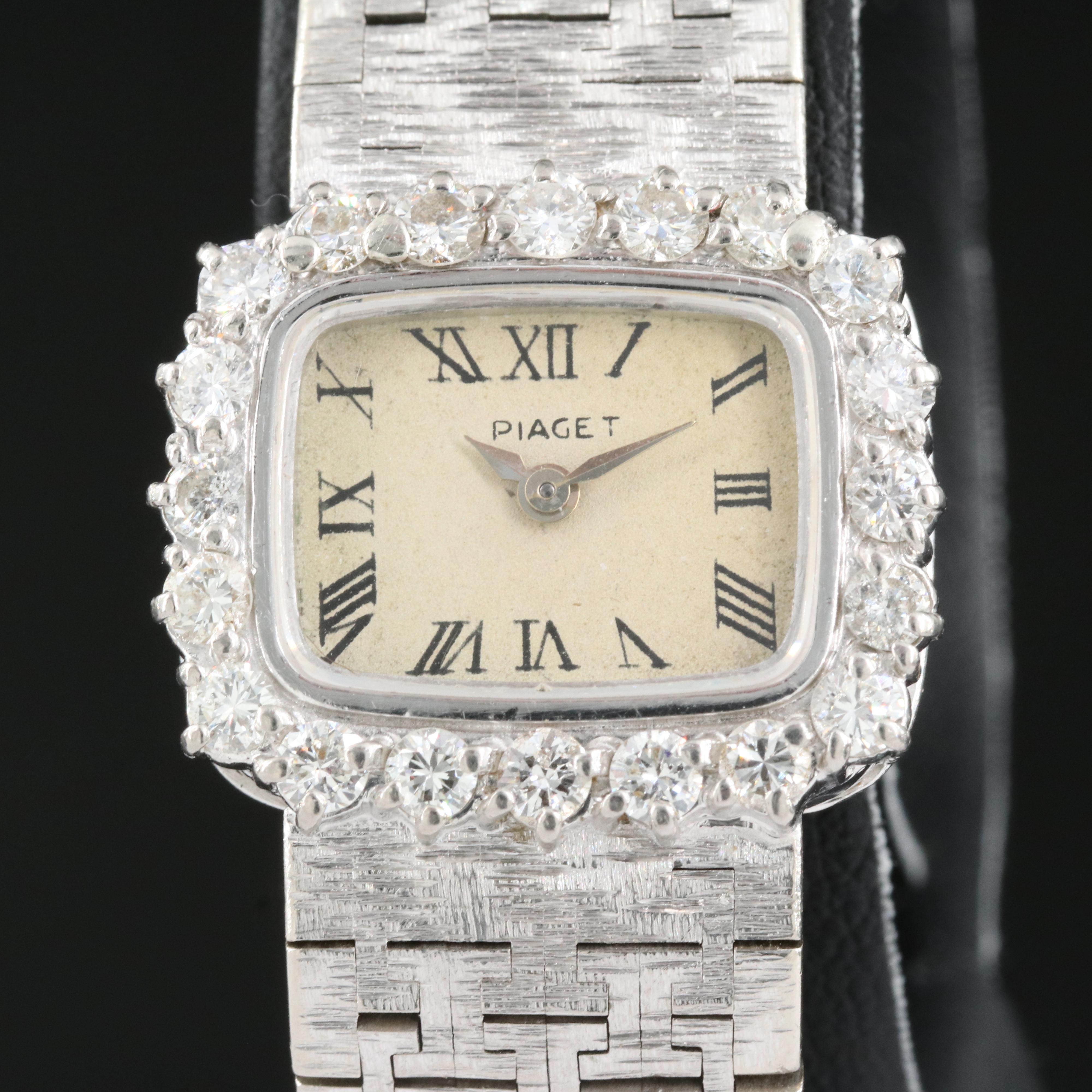 18K Piaget 1.30 CTW Diamond Back Wind Watch