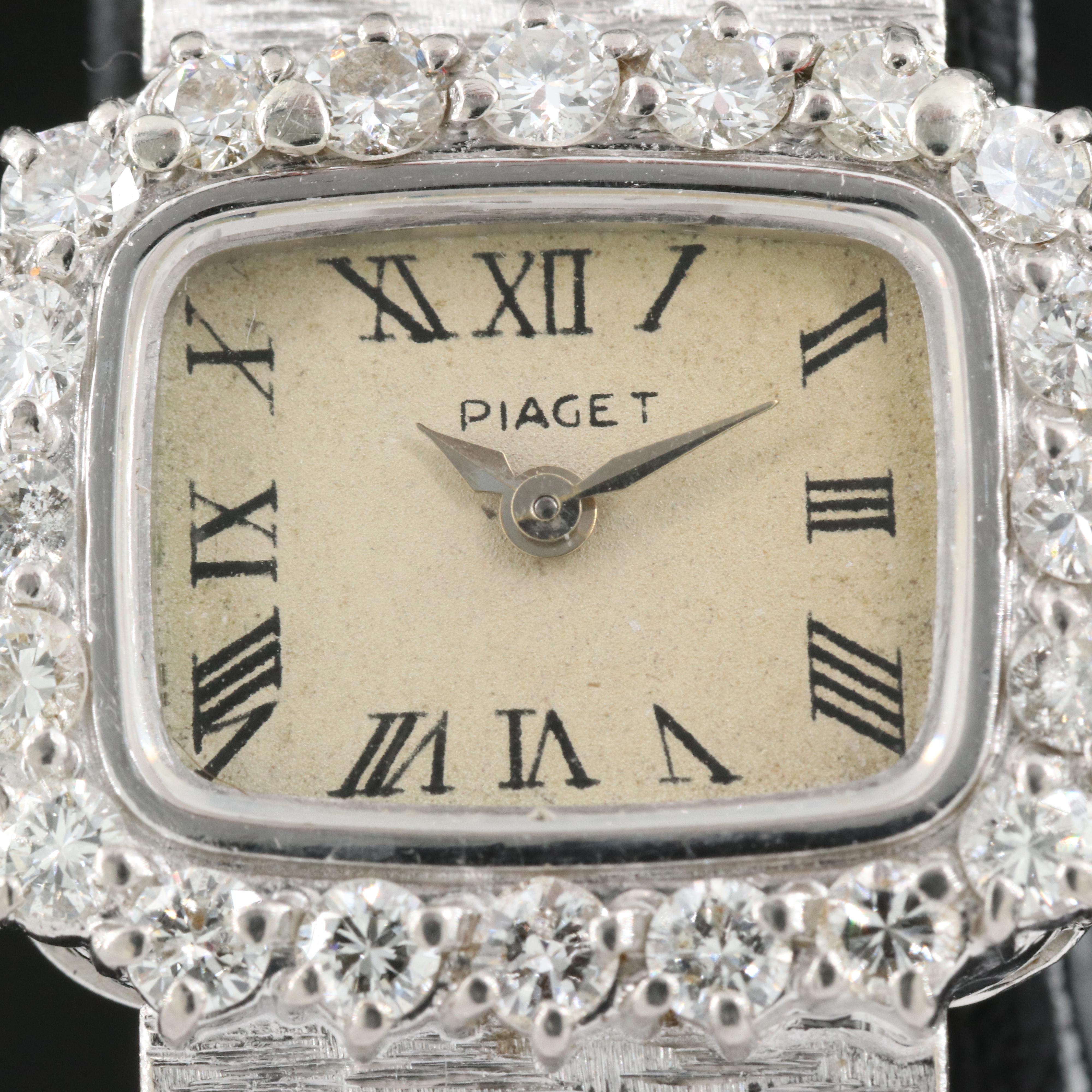 18K Piaget 1.30 CTW Diamond Back Wind Watch