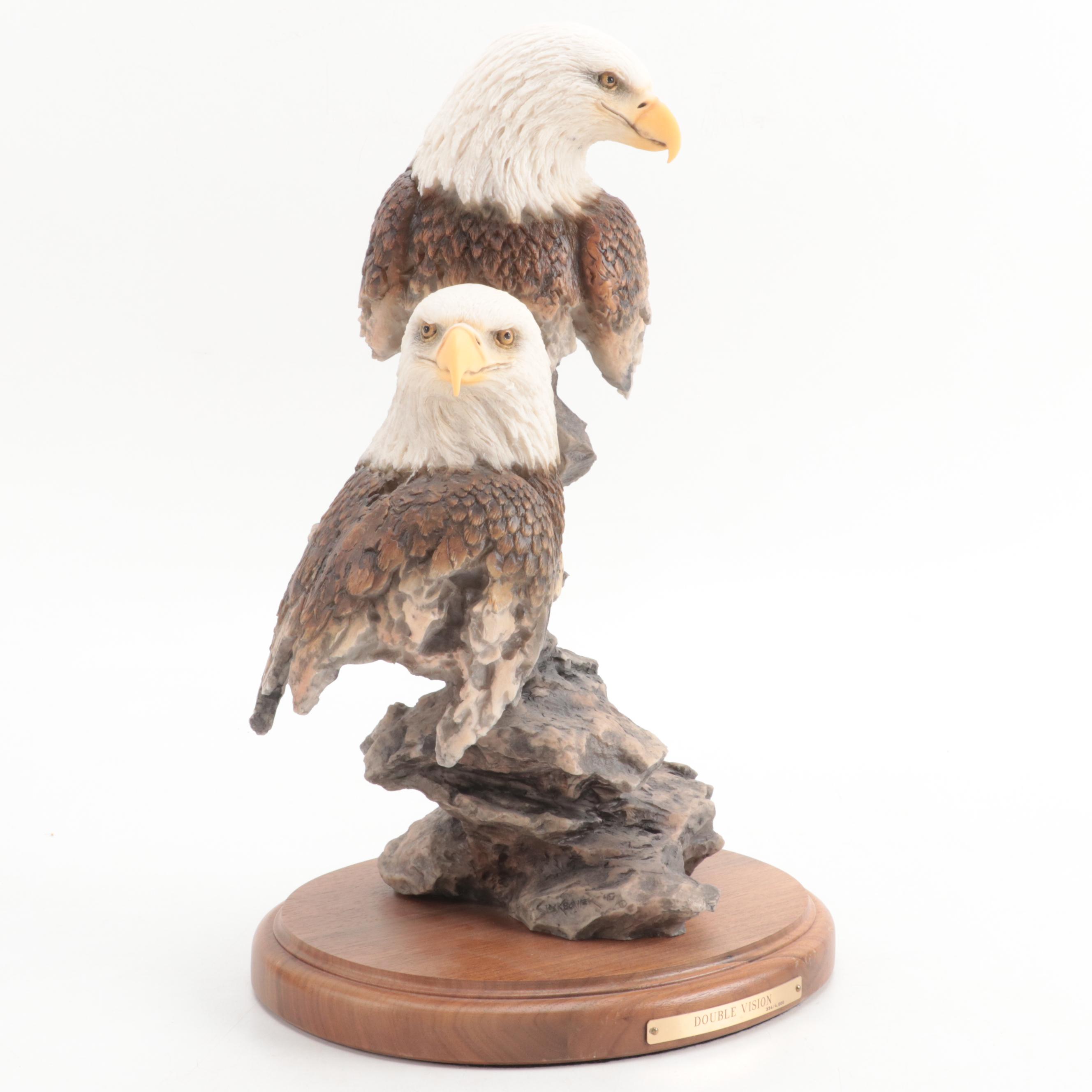 Joe Slockbower Bonded Stone Sculpture "Double Vision," Circa 1995