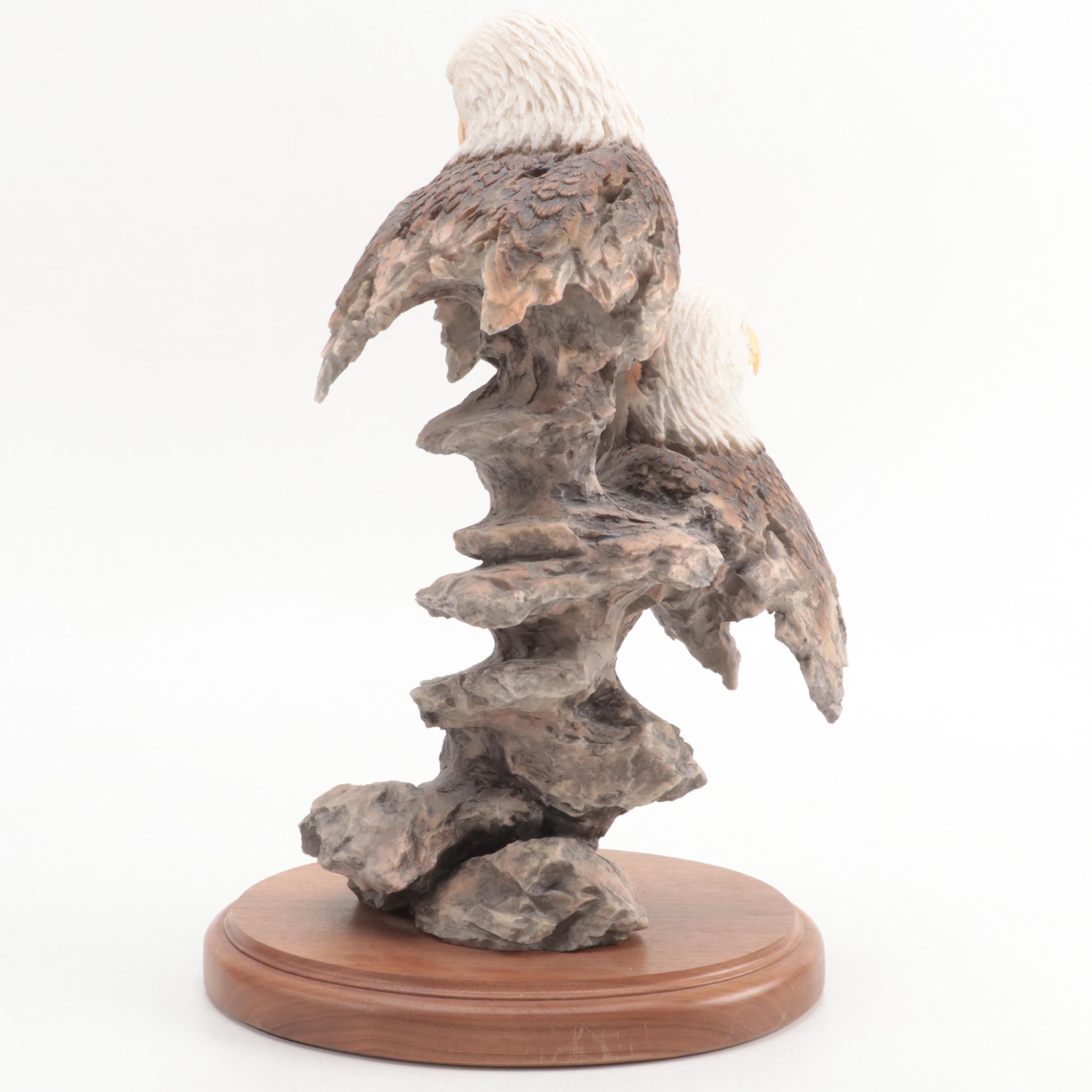 Joe Slockbower Bonded Stone Sculpture "Double Vision," Circa 1995