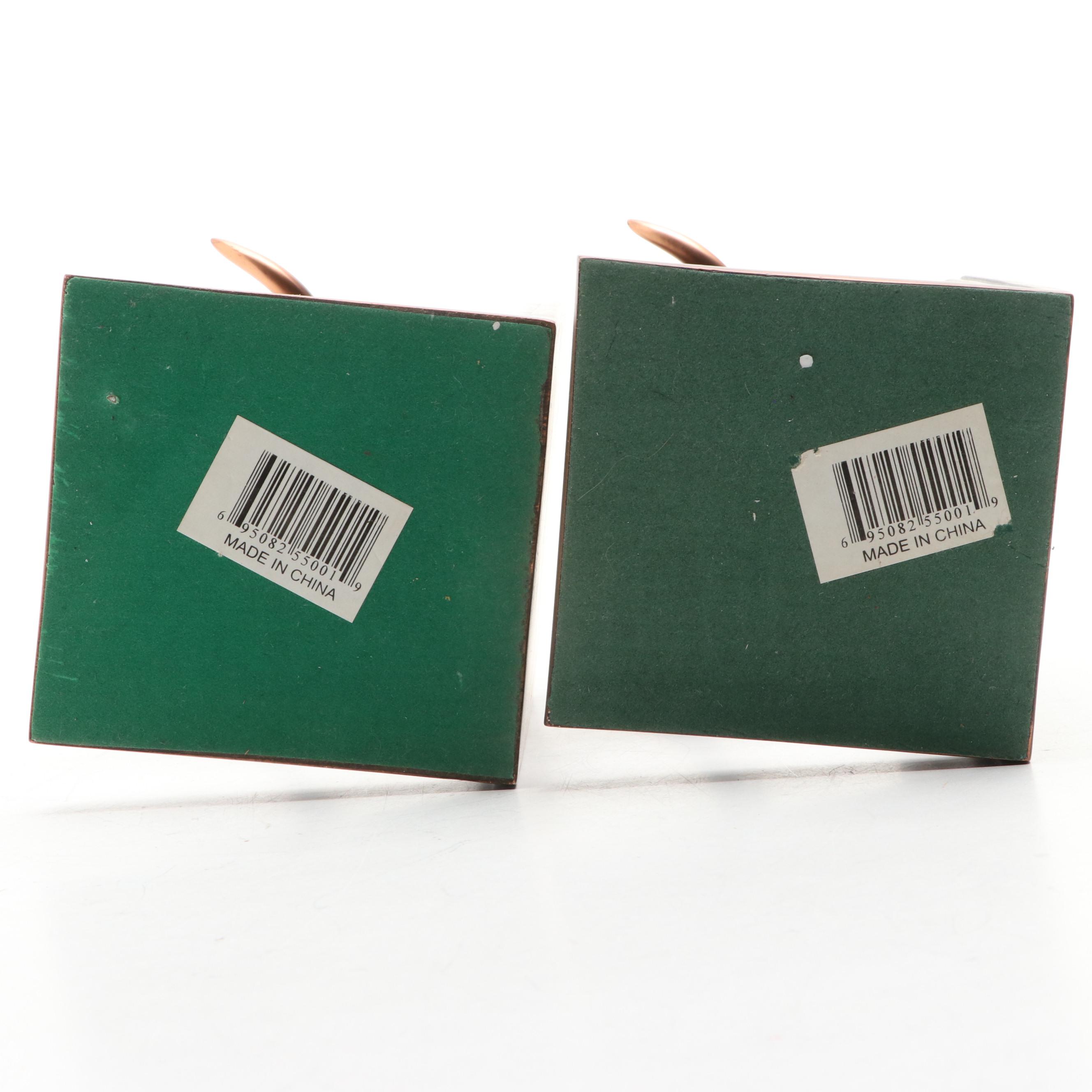 Bronzed Metal Bull Head Bookends