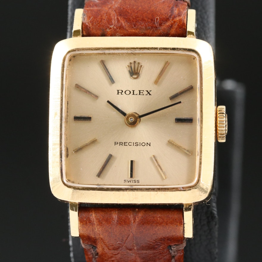 1970 Rolex 18K Manual Wind Precision Wristwatch