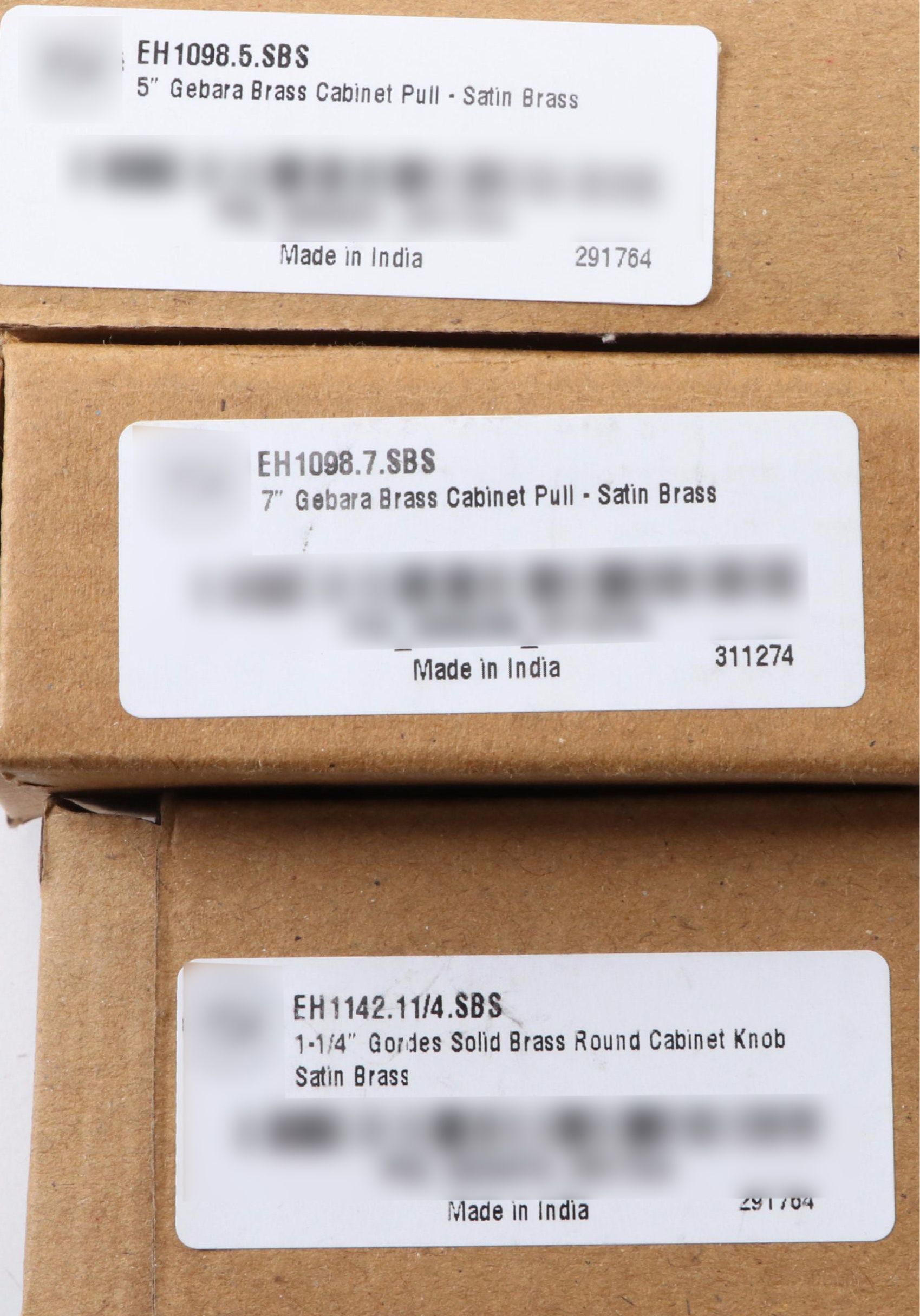 Satin Brass Finish Cabinet Pulls and Cabinet Knobs