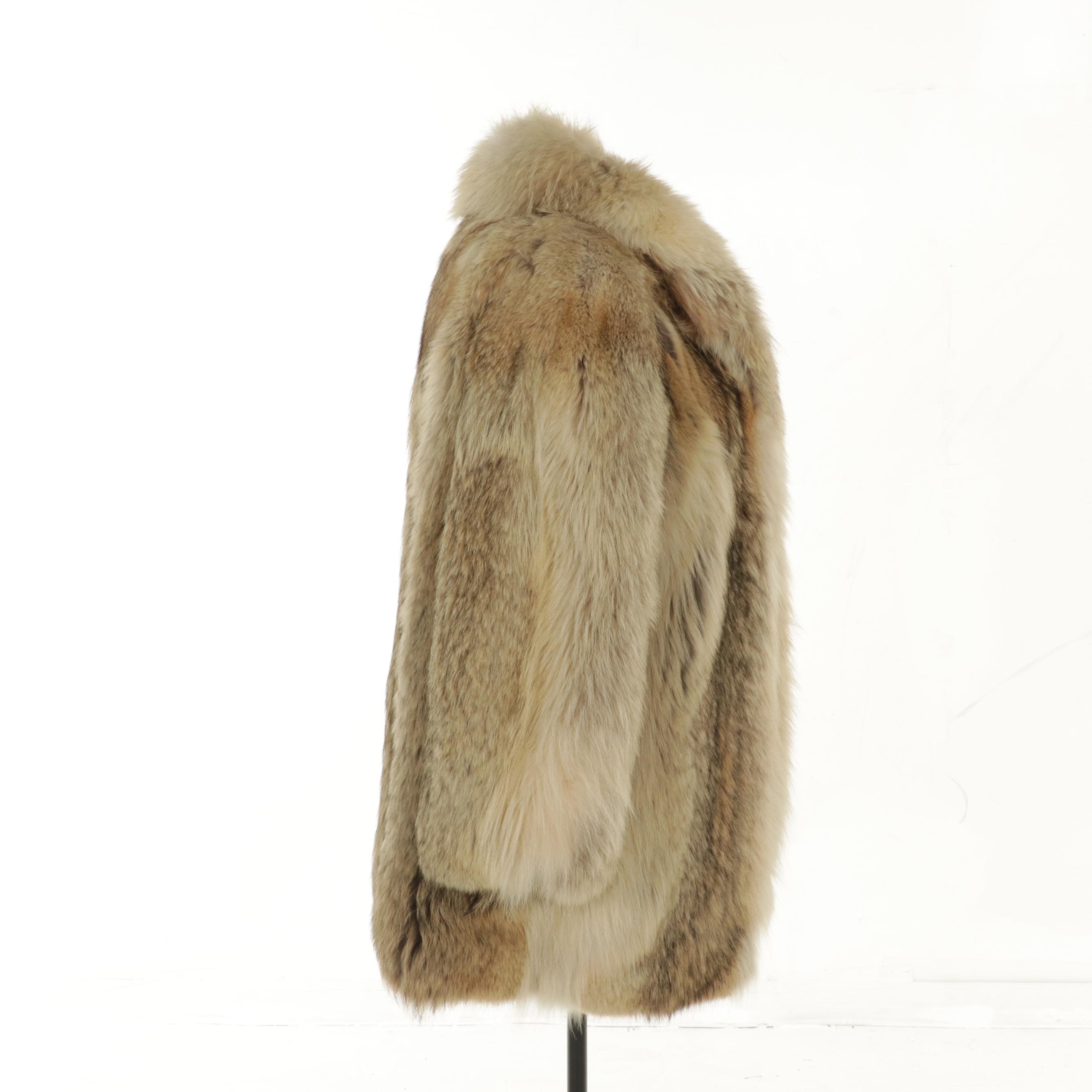 Marshall-Fields Coyote Fur Coat, Mid to Late 20th Century