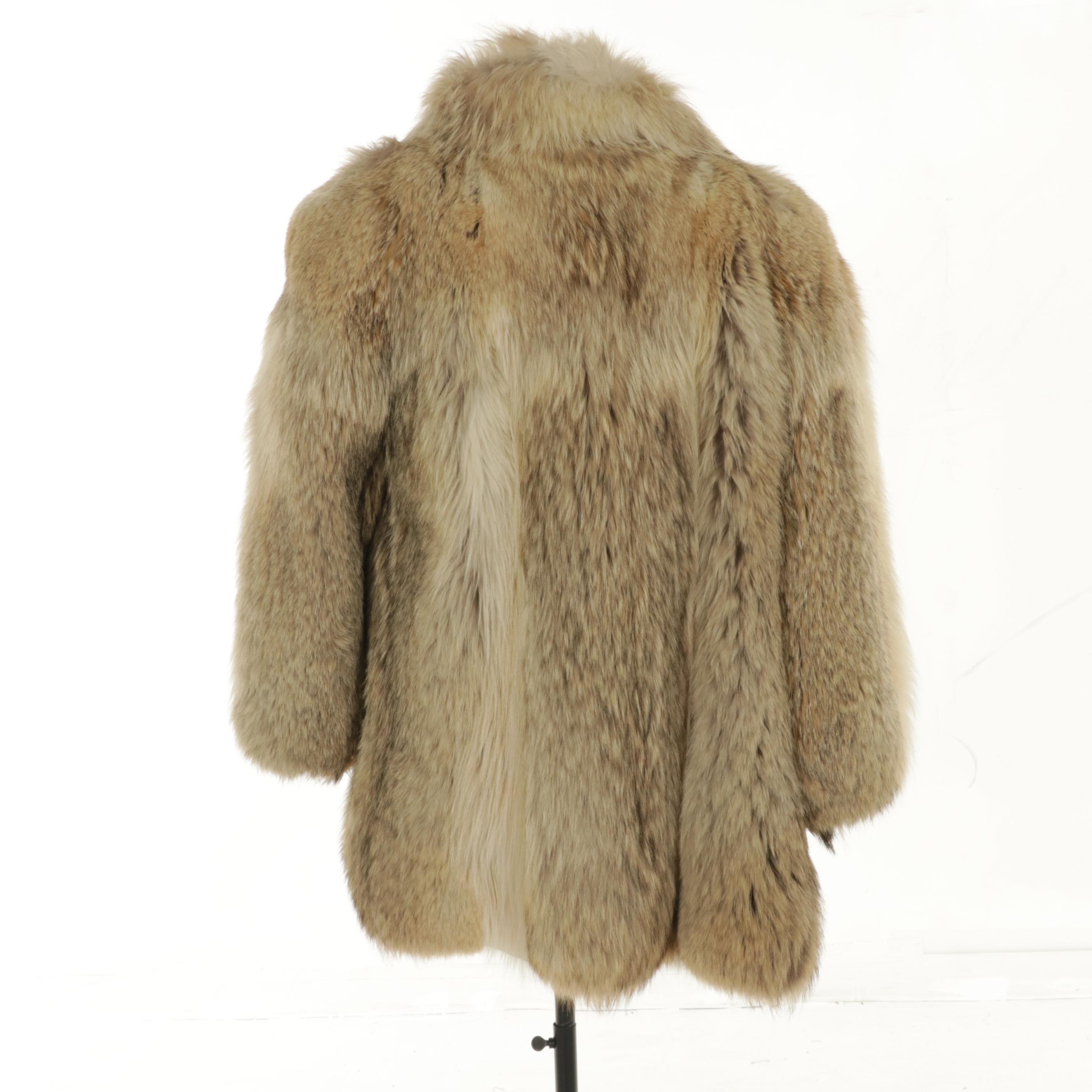 Marshall-Fields Coyote Fur Coat, Mid to Late 20th Century