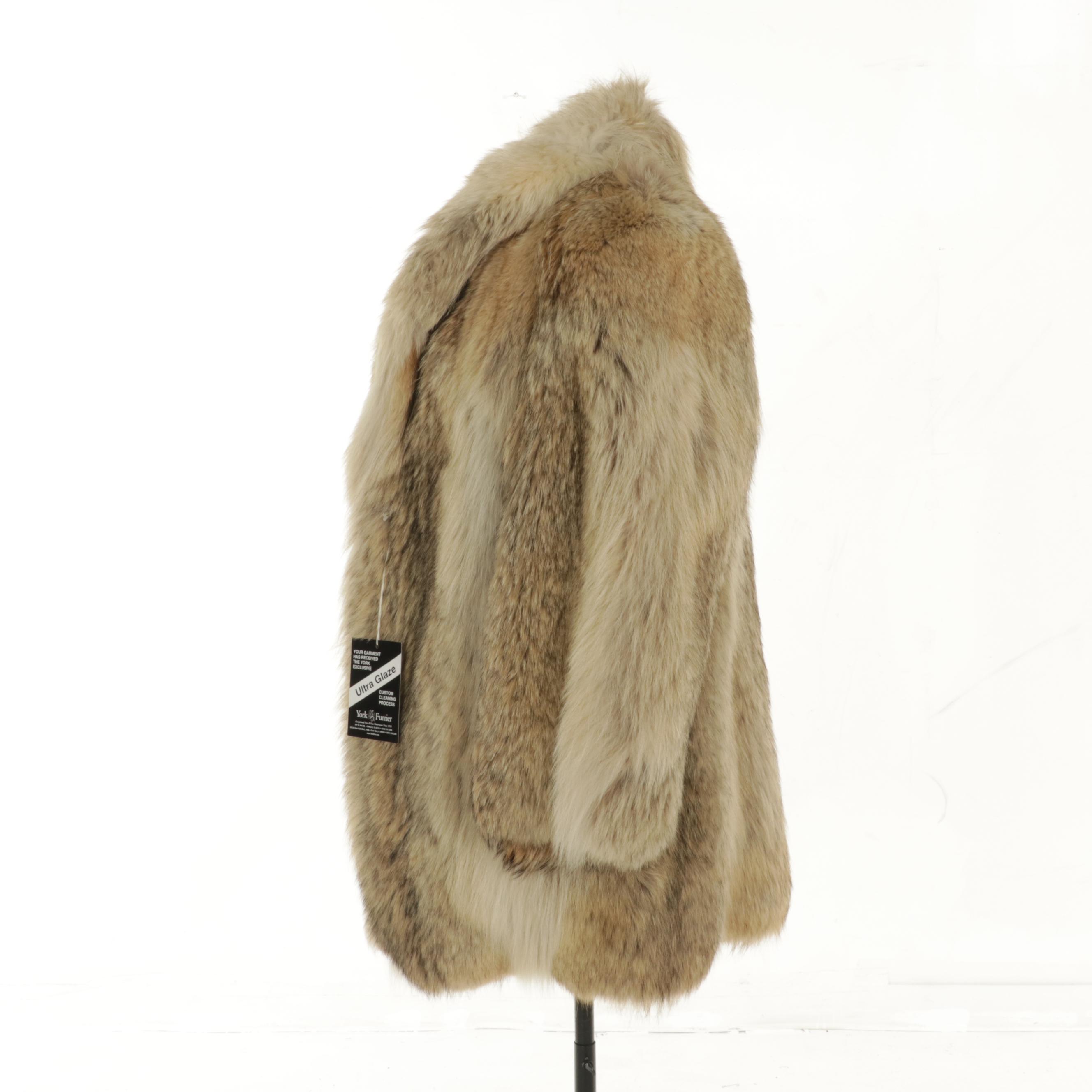 Marshall-Fields Coyote Fur Coat, Mid to Late 20th Century