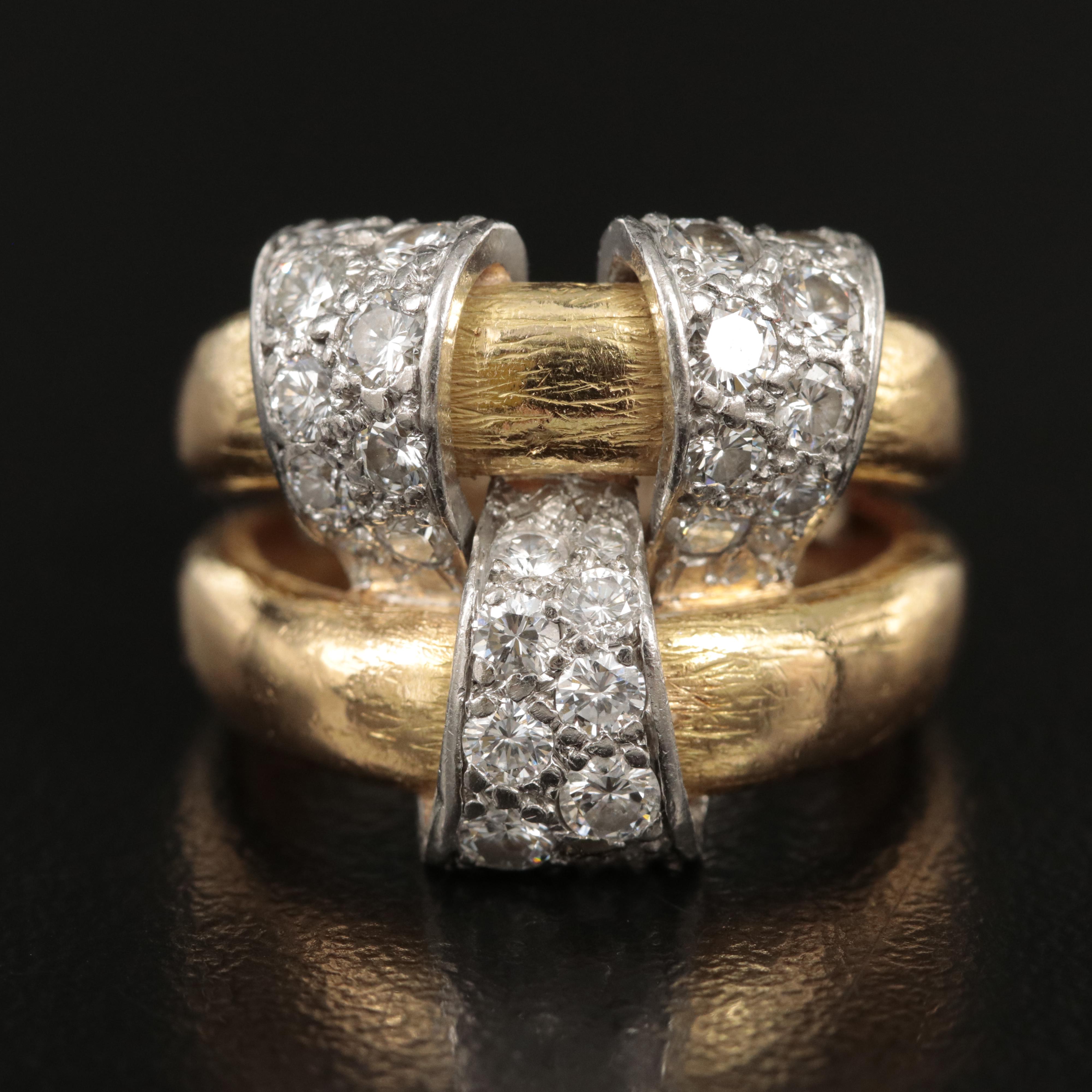 1960s Jean Schlumberger for Tiffany & Co. 18K and Platinum 1.02 CTW Diamond Ring