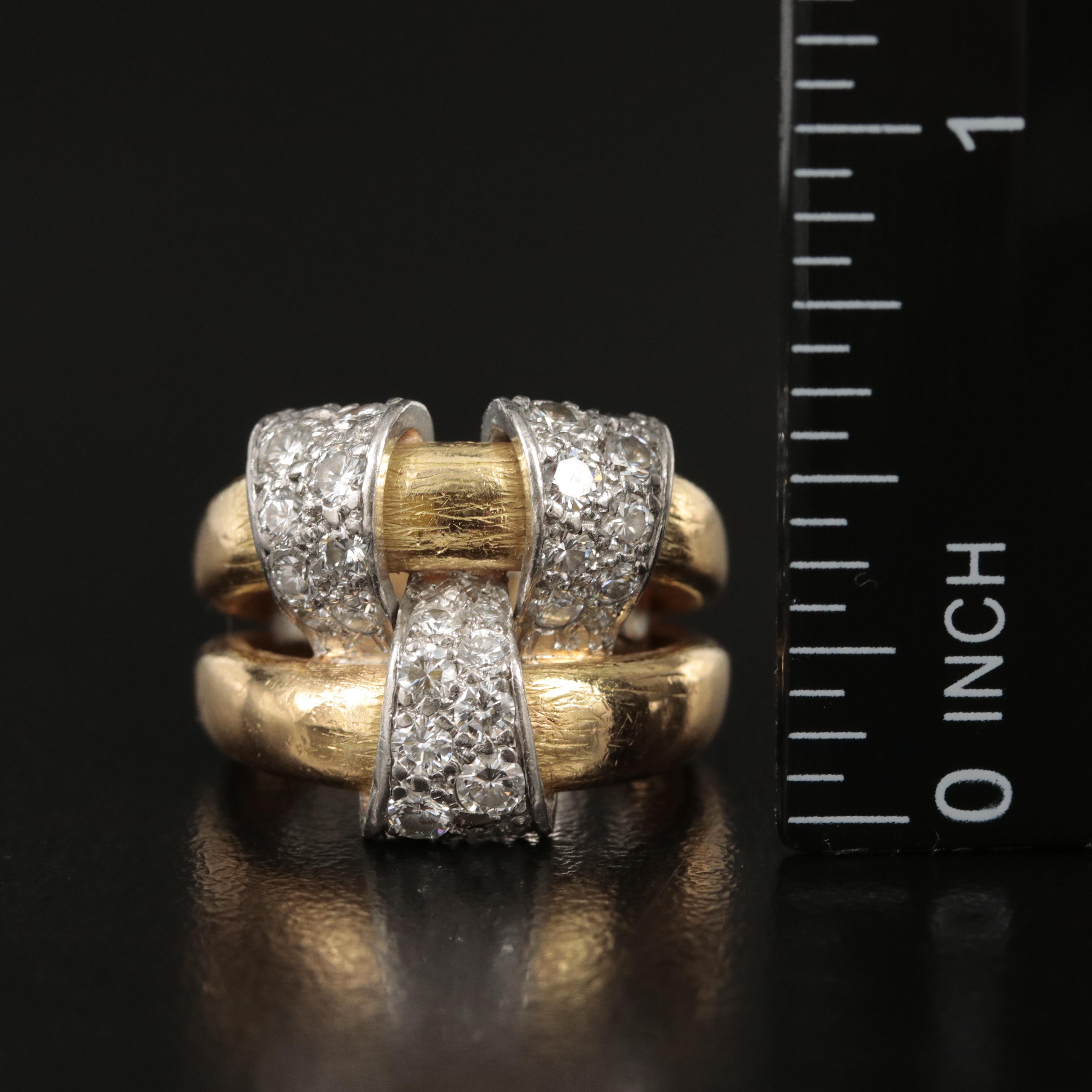 1960s Jean Schlumberger for Tiffany & Co. 18K and Platinum 1.02 CTW Diamond Ring