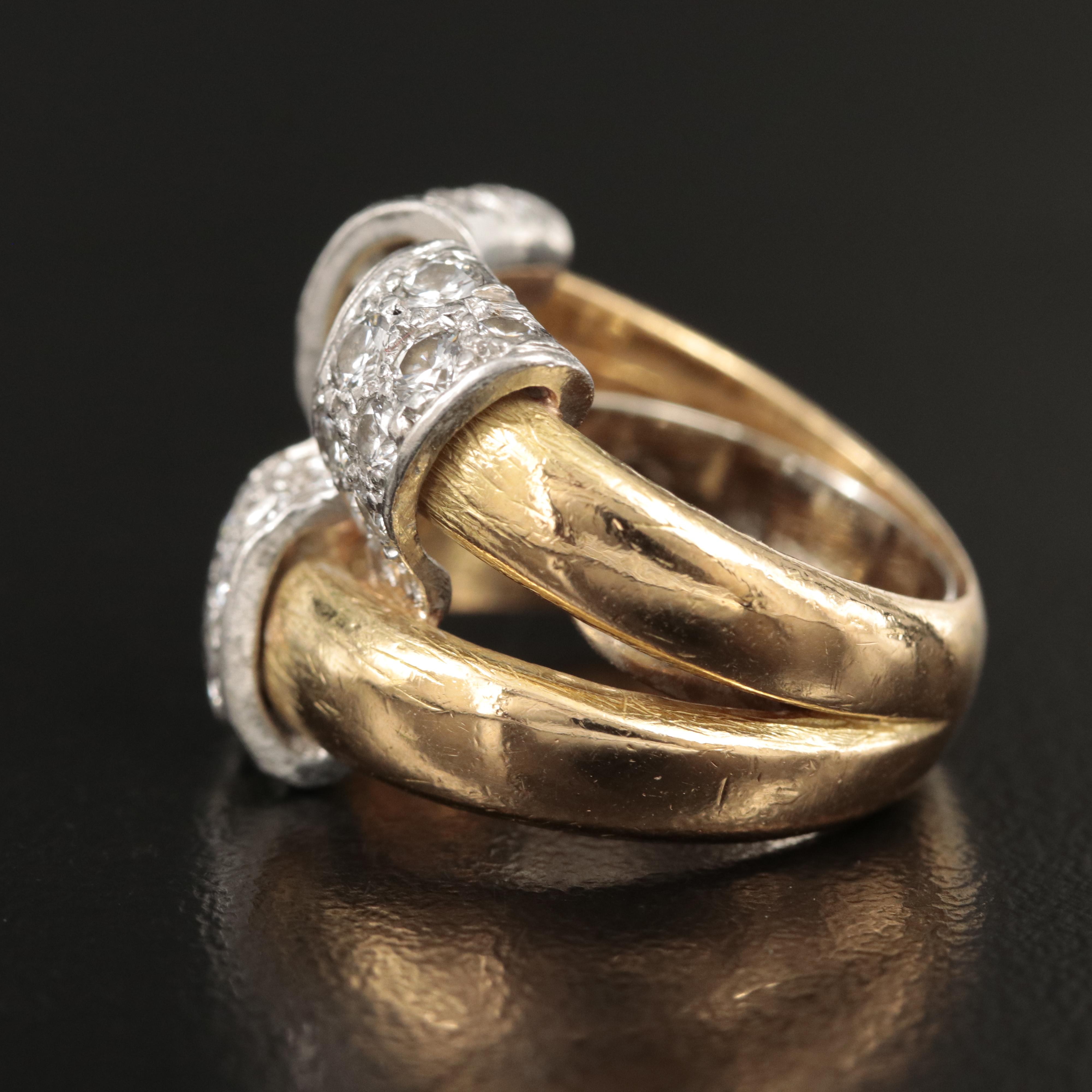 1960s Jean Schlumberger for Tiffany & Co. 18K and Platinum 1.02 CTW Diamond Ring