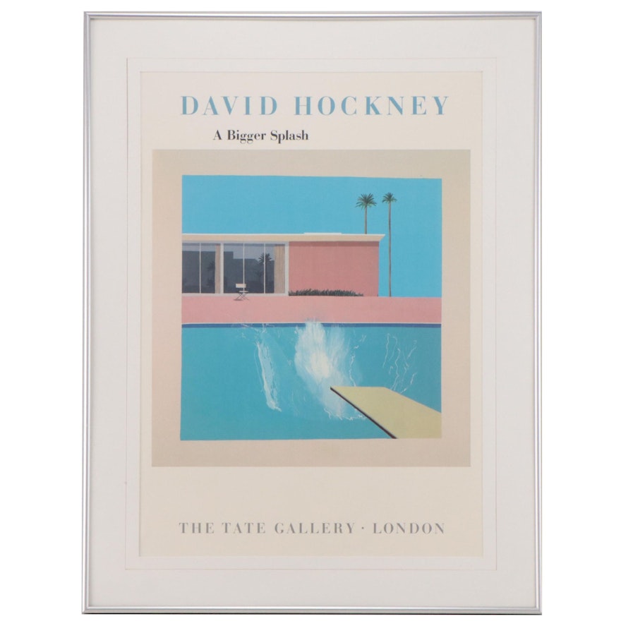 Exhibition Poster After David Hockney for The Tate Gallery "A Bigger Splash"