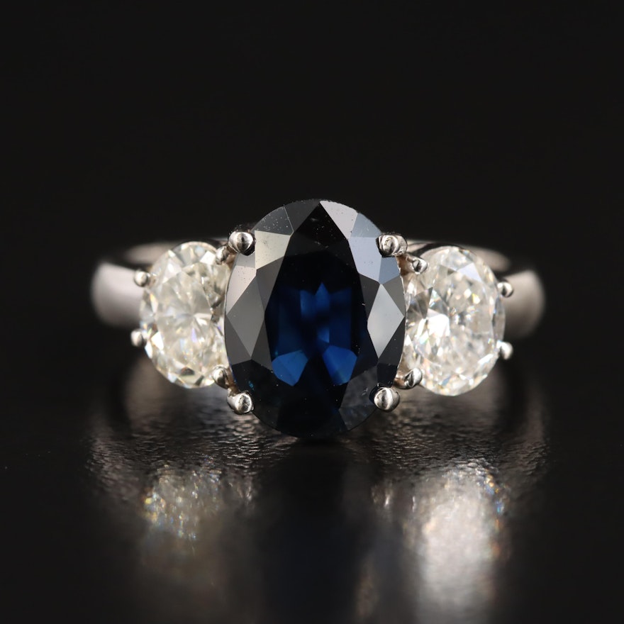 14K 2.80 CT Sapphire and 1.03 CTW Diamond Ring