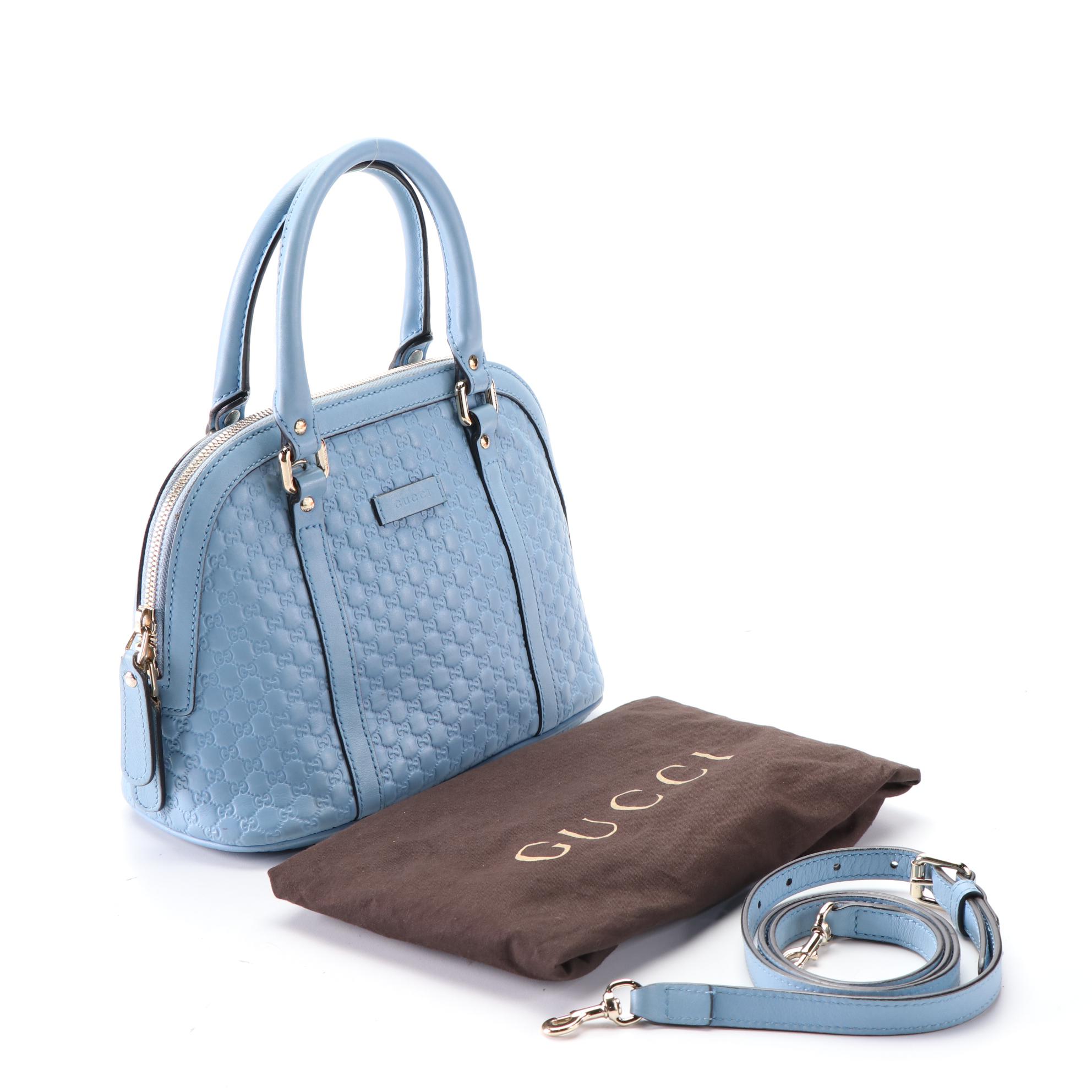 Gucci Mini Dome Two-Way Bag in GG Microguccissima Leather