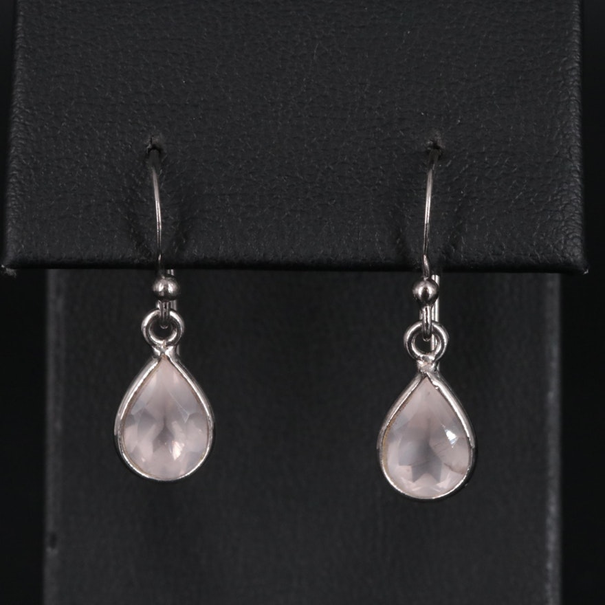 Sterling Silver Gemstone Drop Earrings