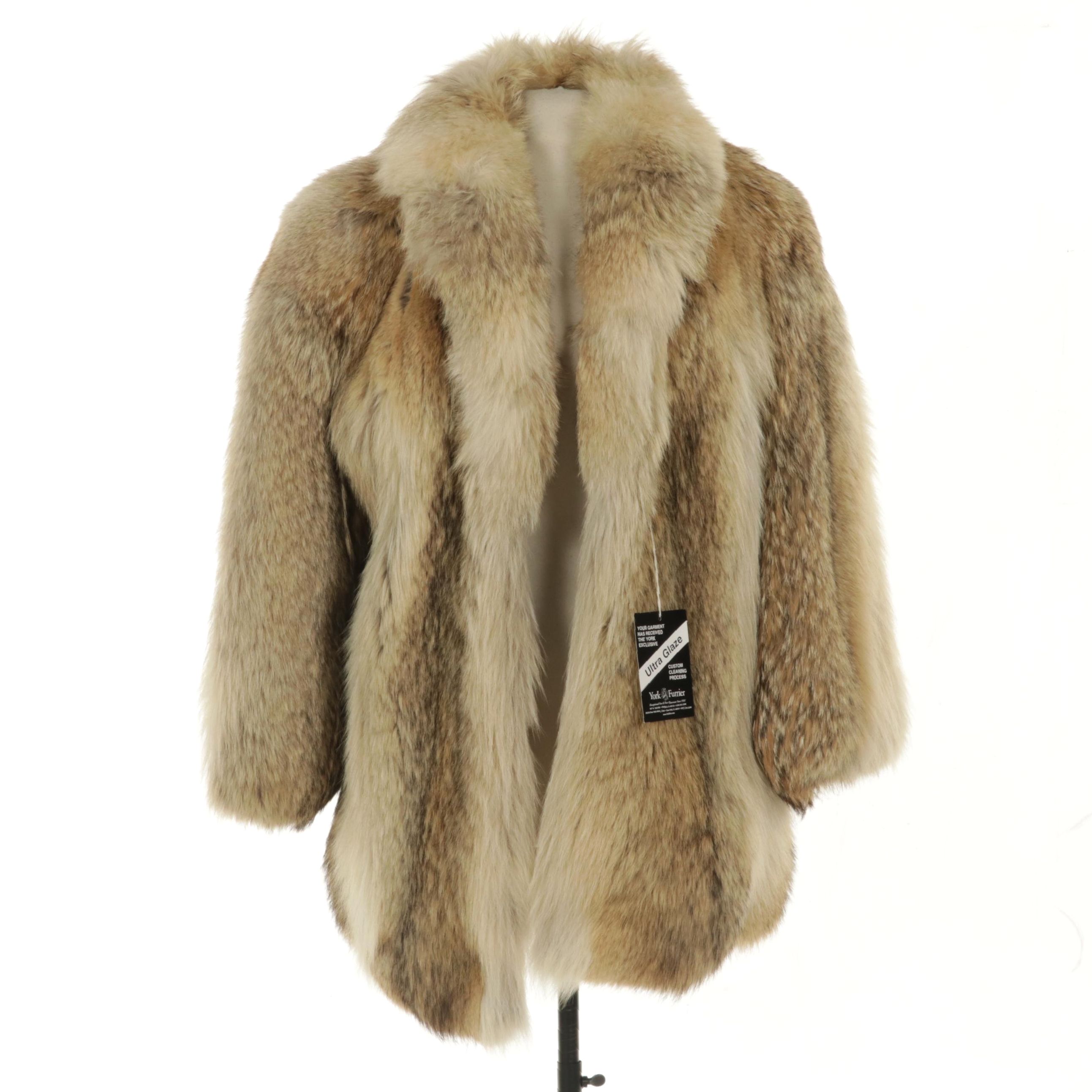 Marshall-Fields Coyote Fur Coat, Mid to Late 20th Century