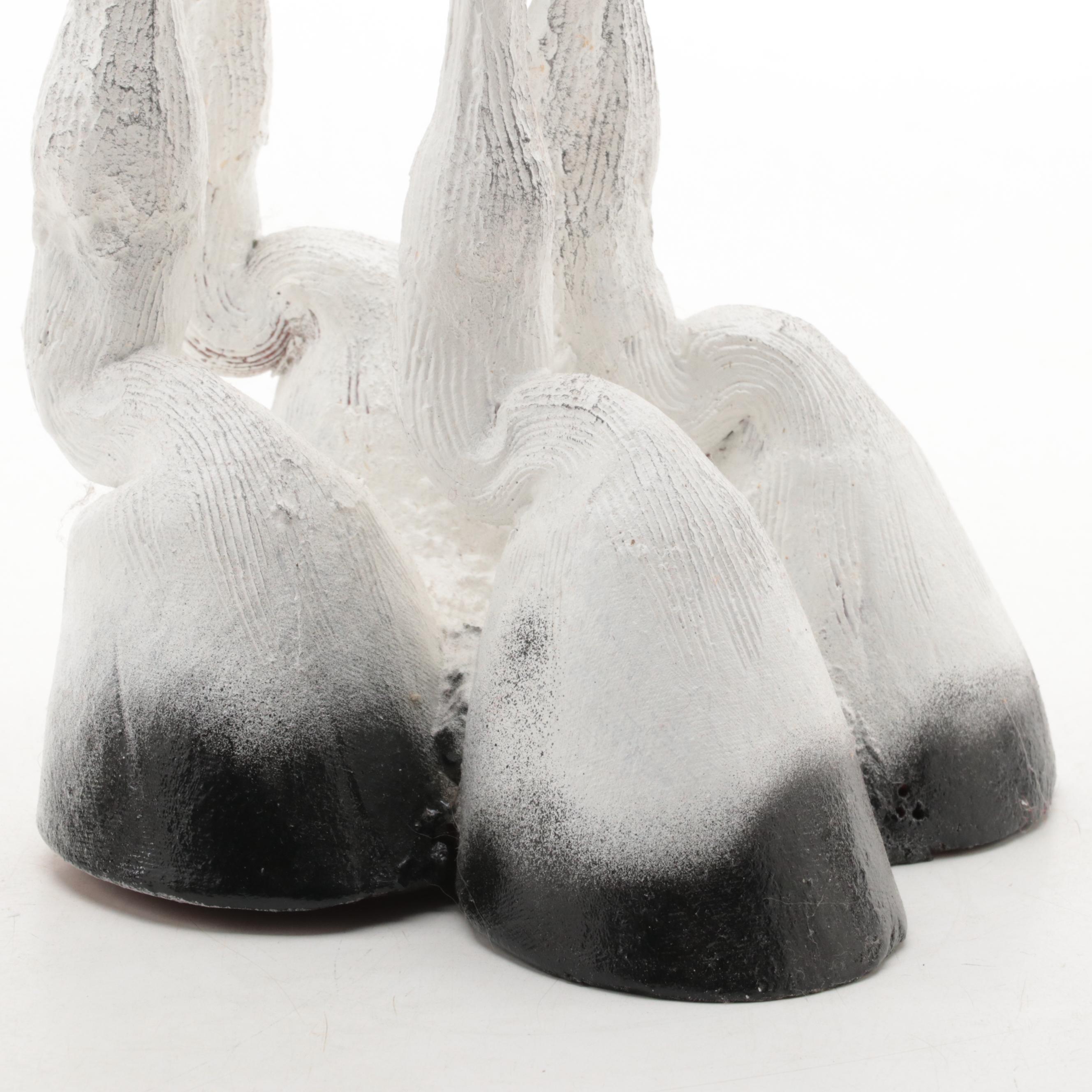 Signed Eric Evans Pottery Horse and Native American Sculpture, 2003