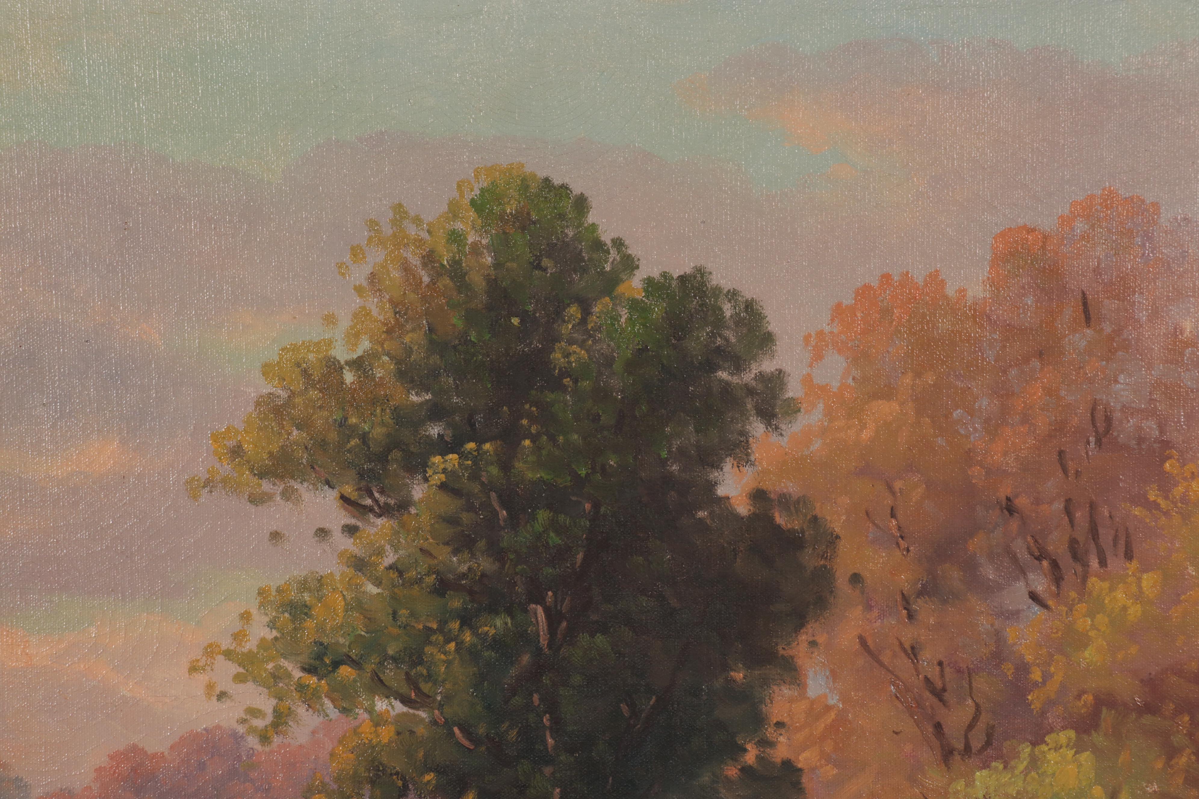 Oil Painting of River Landscape