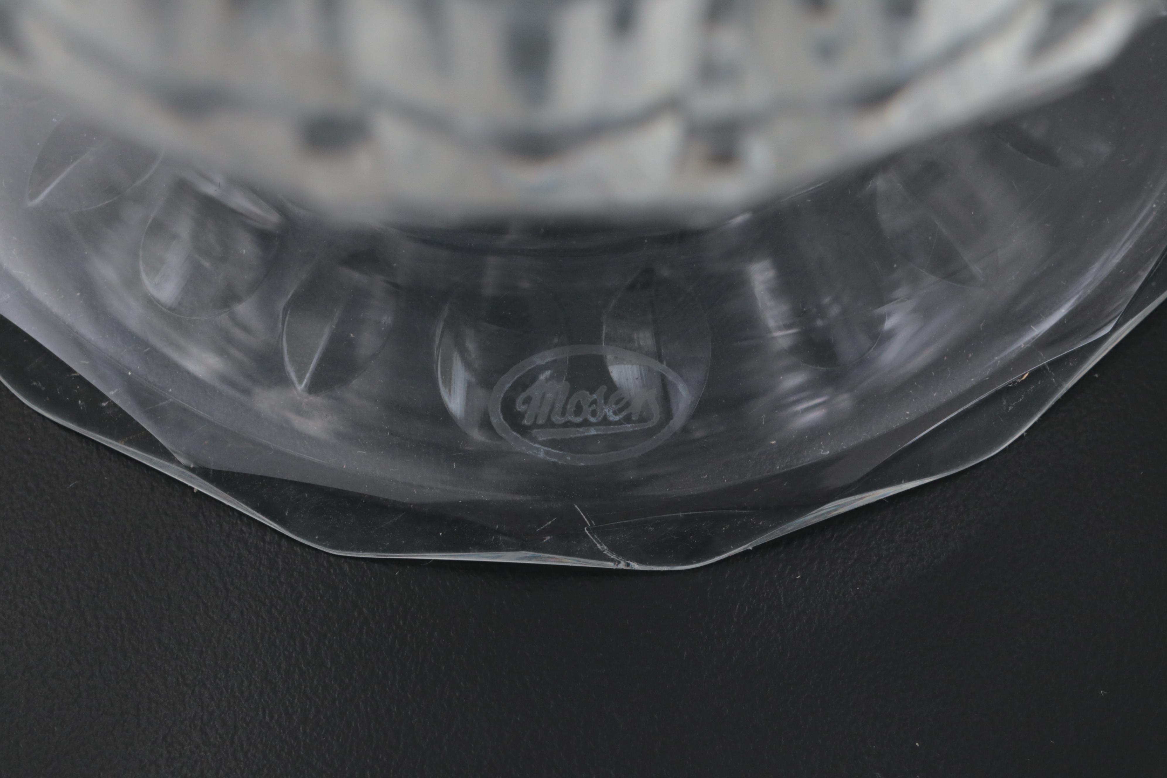 Moser "Maria Theresa" Cut and Engraved Czech Crystal Decanters, Late 20th C.