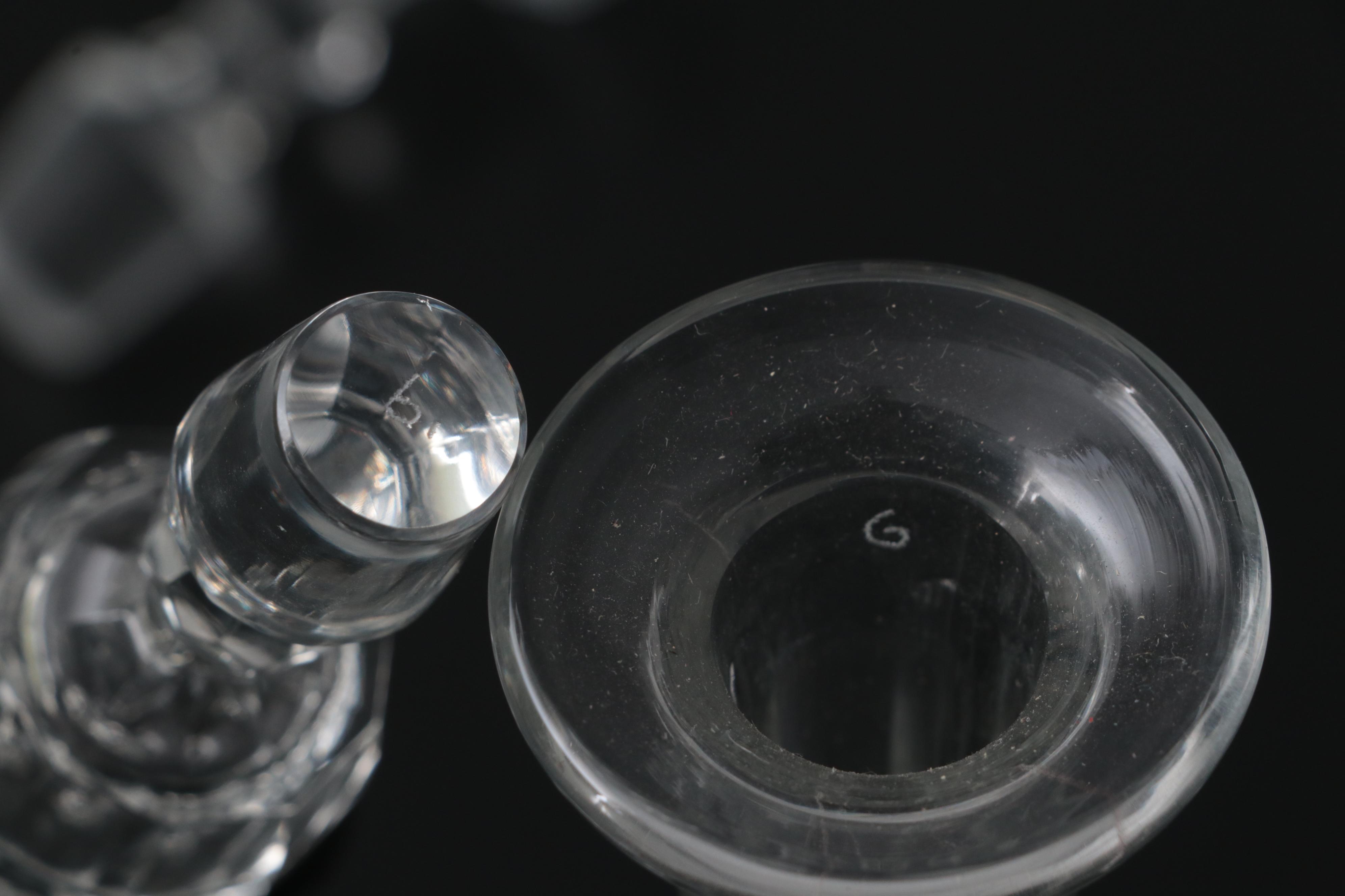 Moser "Maria Theresa" Cut and Engraved Czech Crystal Decanters, Late 20th C.