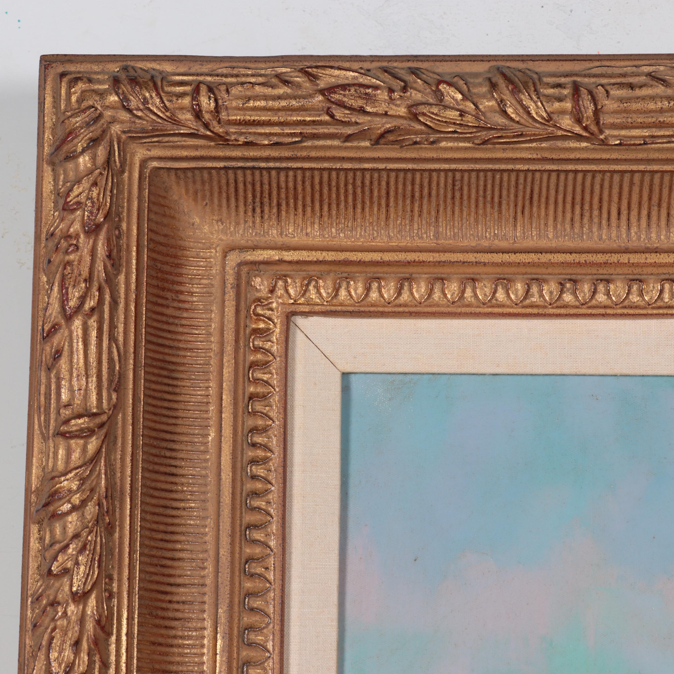 Roy Allison Oil Painting of Women Along the Beach