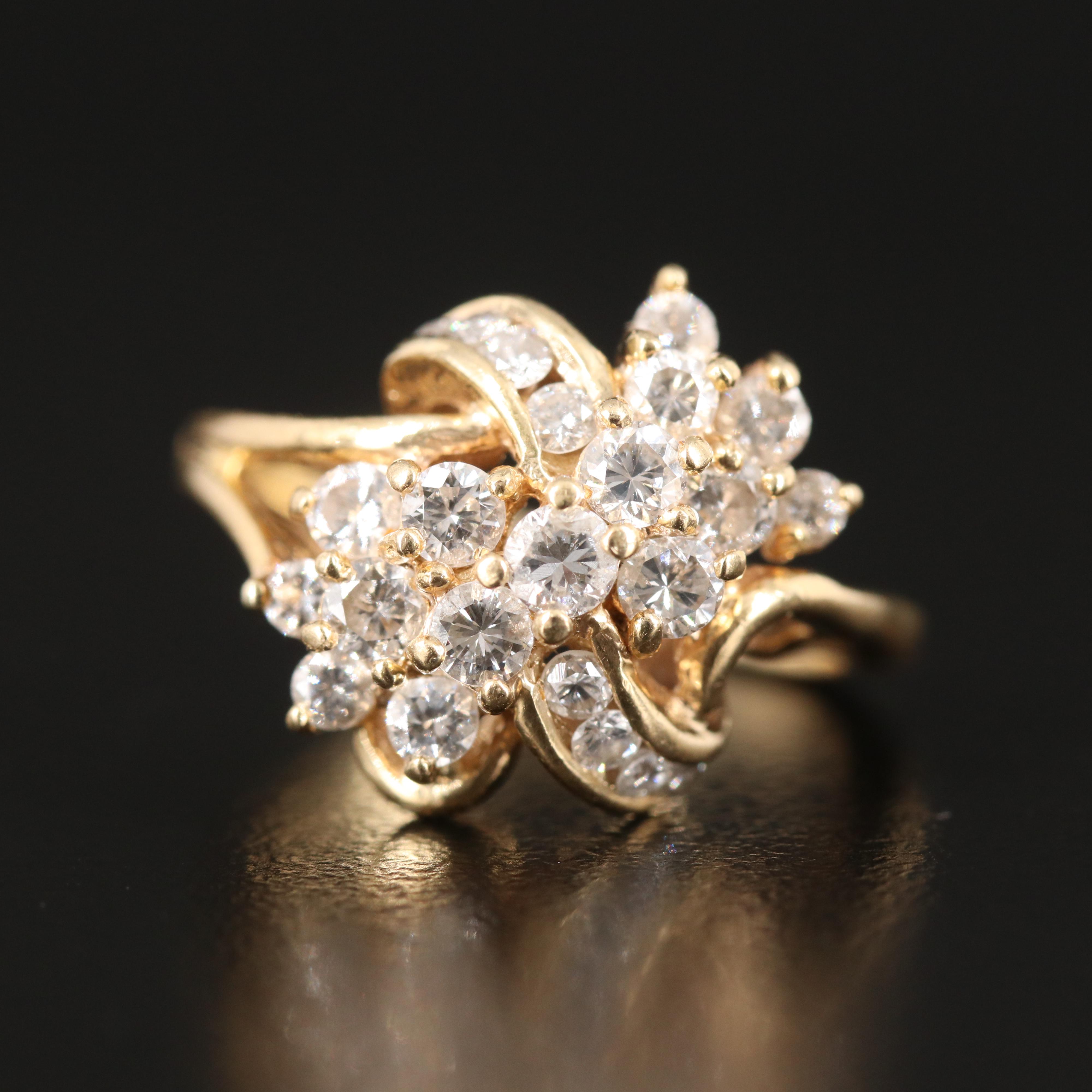 14K 0.96 CTW Diamond Ring