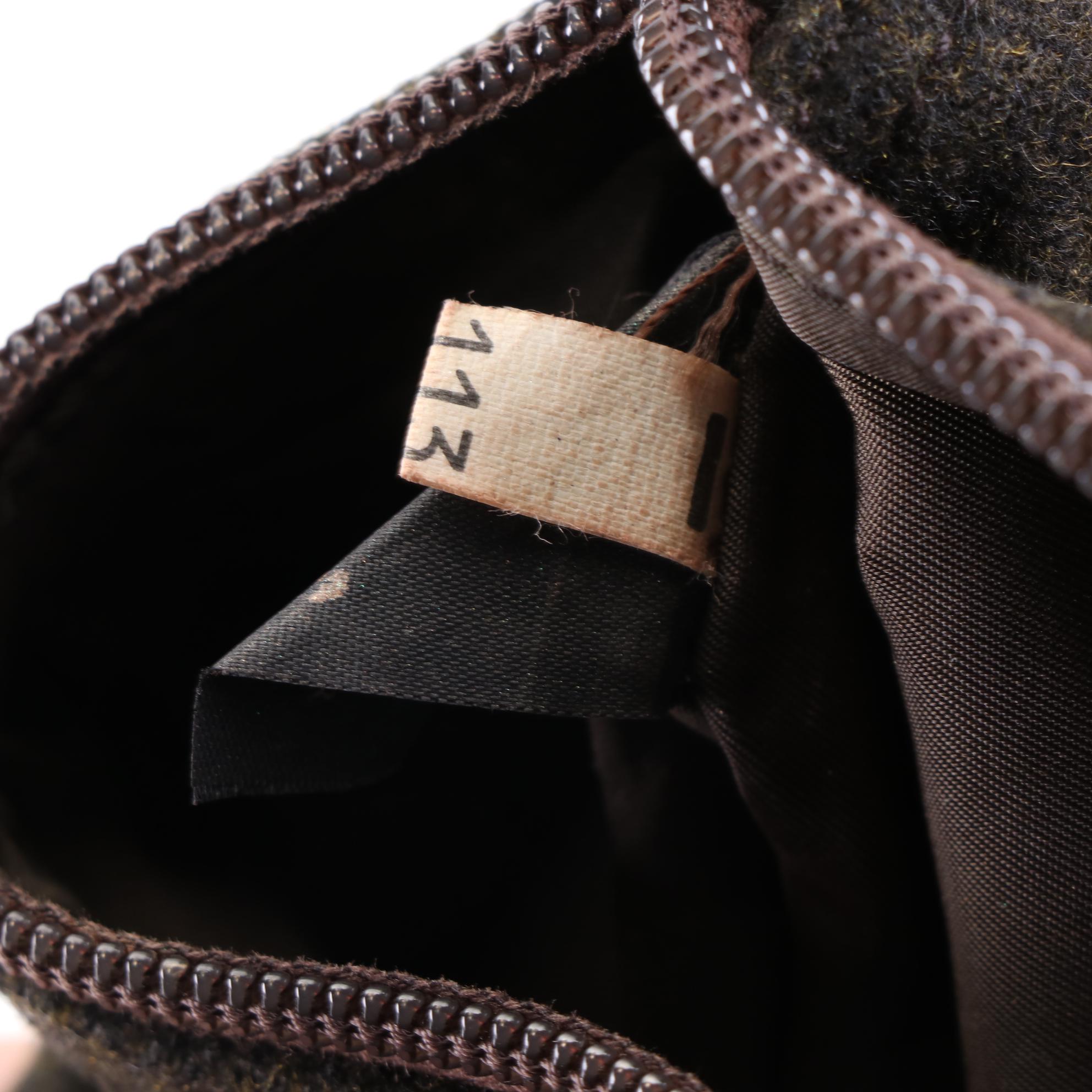 Prada Zip Clutch Bag in Wool