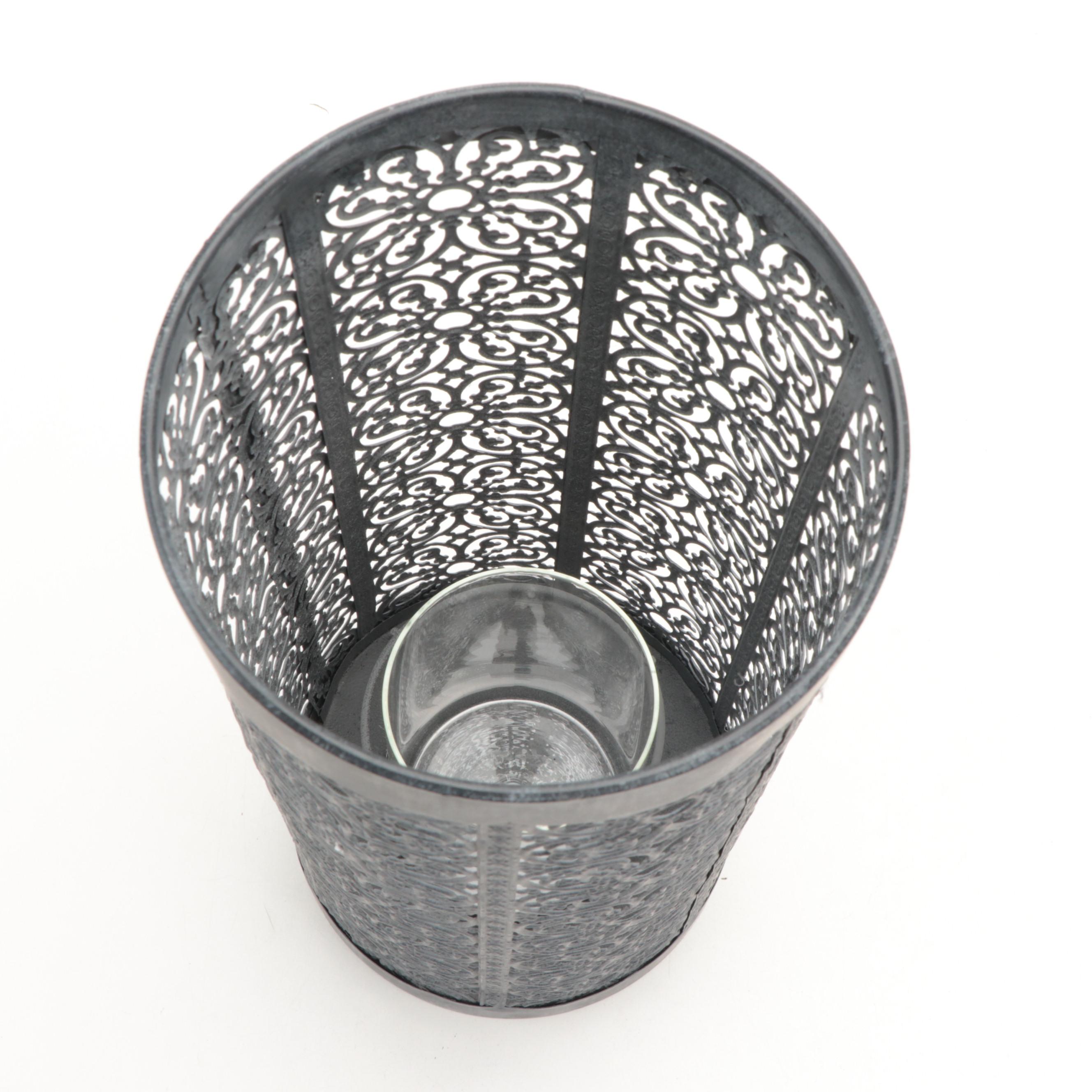 Lenox Openwork Metal Hurricane Candle Holder Sets